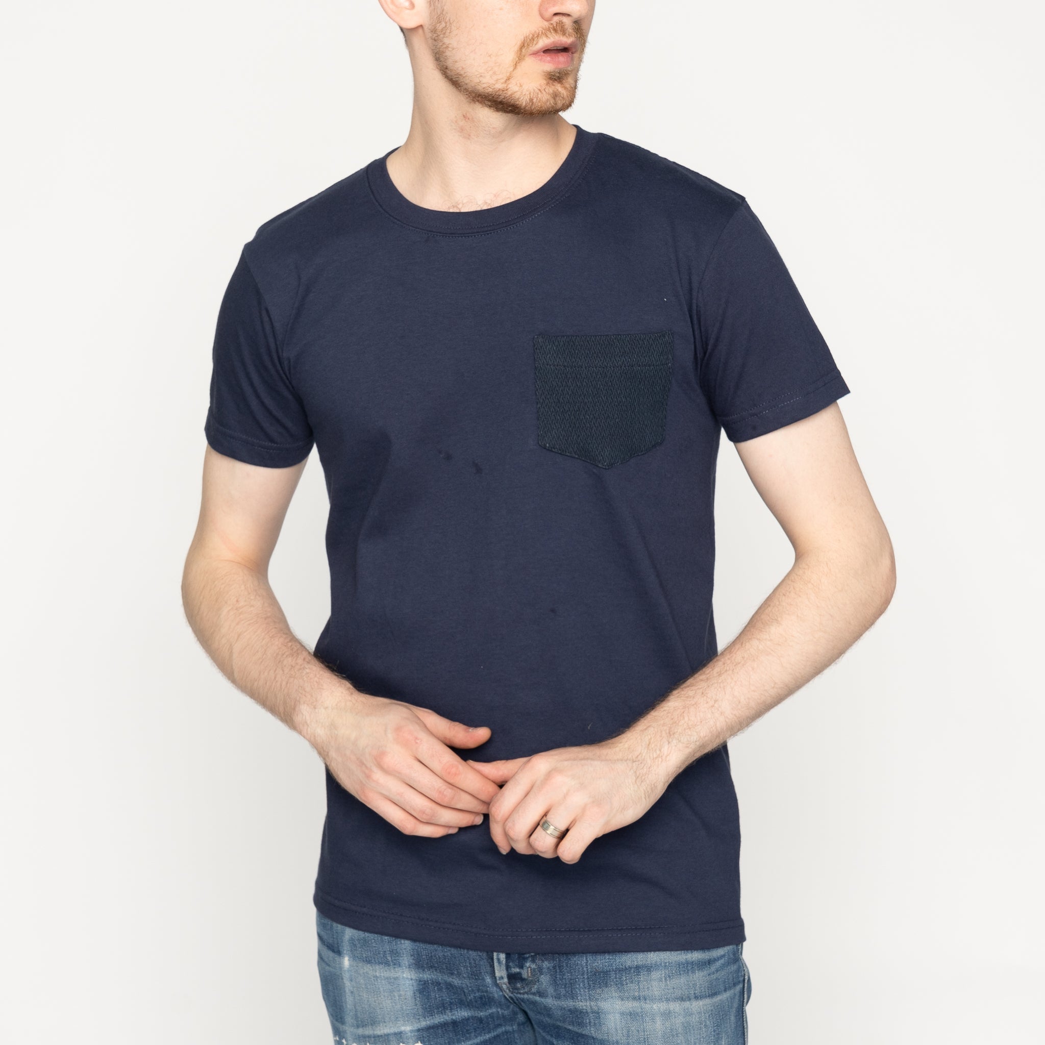 Pocket Tee - Navy - Yagasuri Denim by Naked & Famous Denim