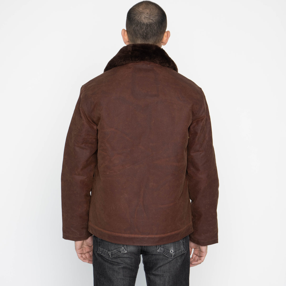 N-1 Deck Jacket - Waxed Canvas - Fig/Brown by Dehen 1920