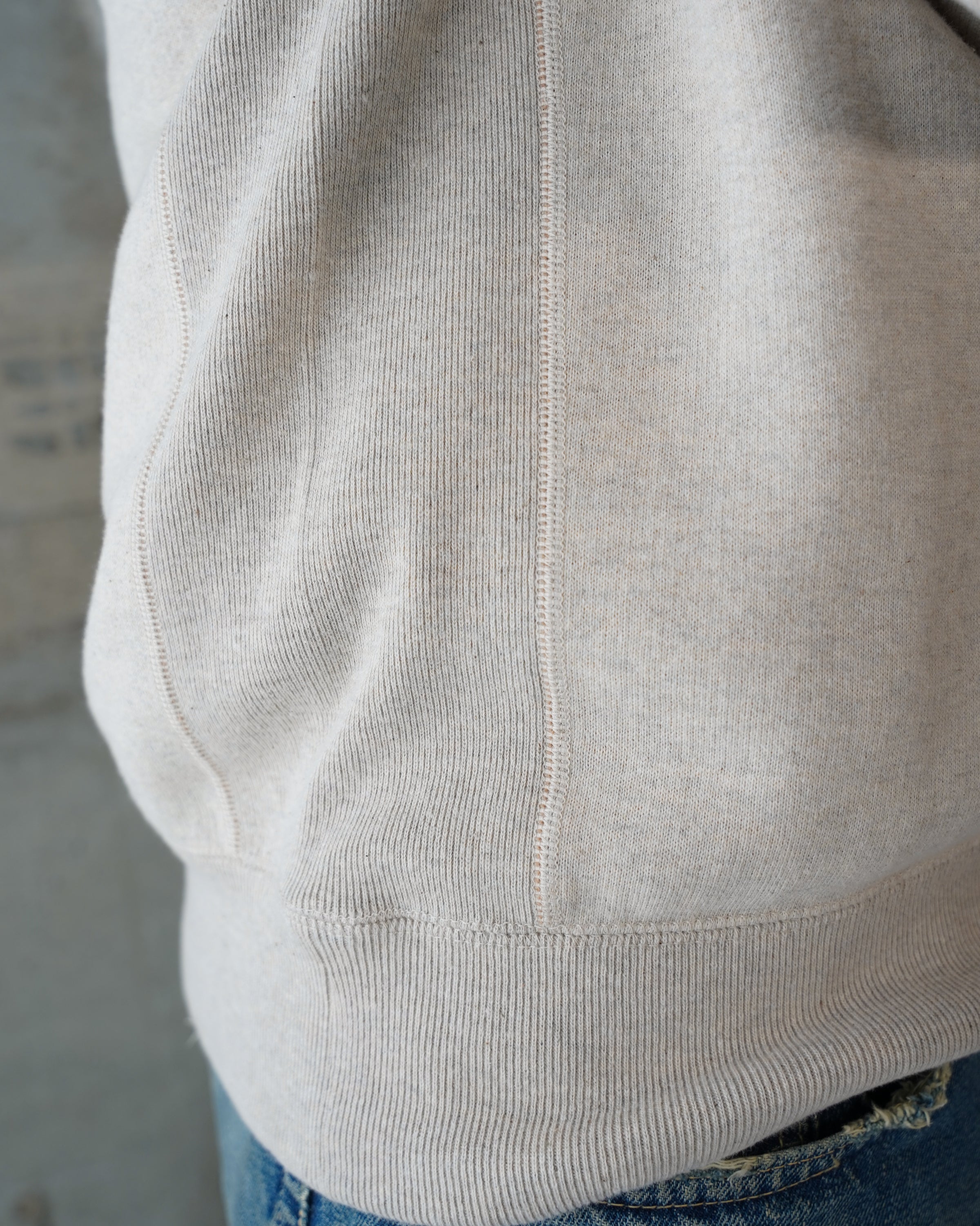 Pullover Crewneck - Fleeced Foxfibre® - Oatmeal