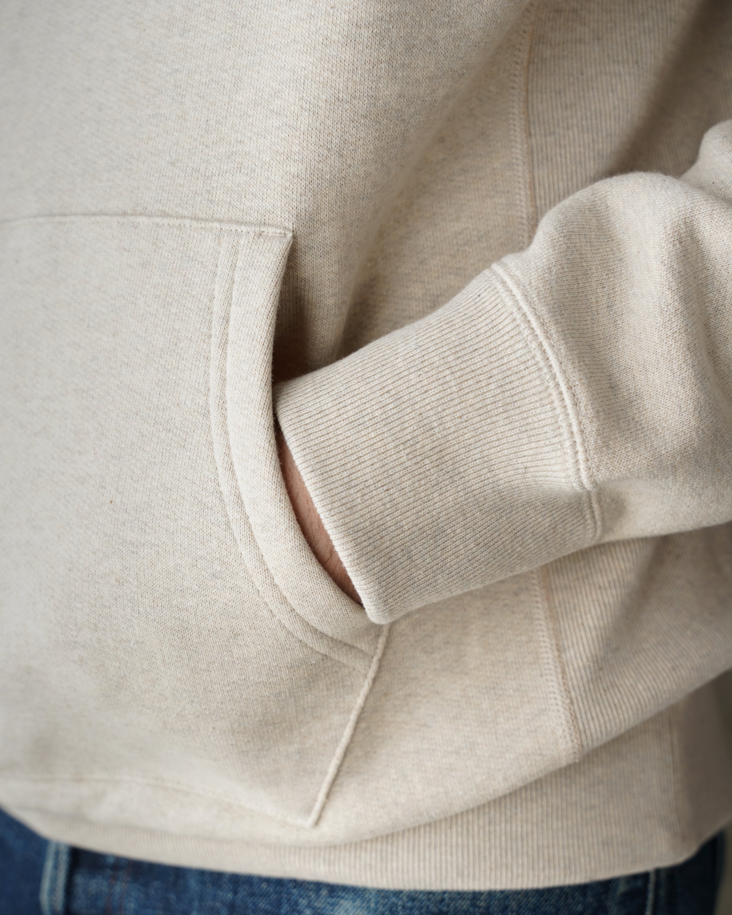 Pullover Hoodie - Fleeced Foxfibre® - Oatmeal