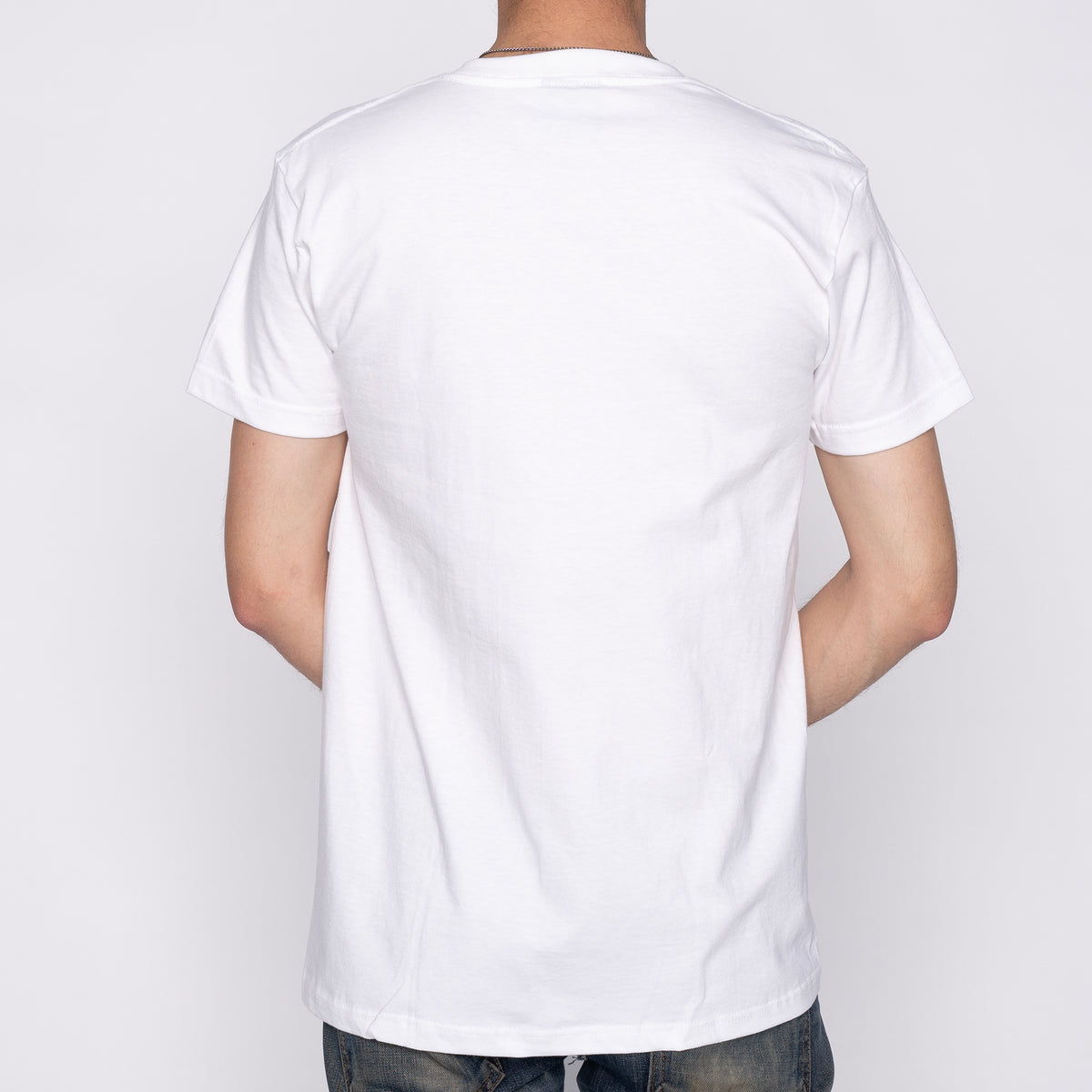 Pocket Tee - White + Kimono Dots by Naked & Famous Denim