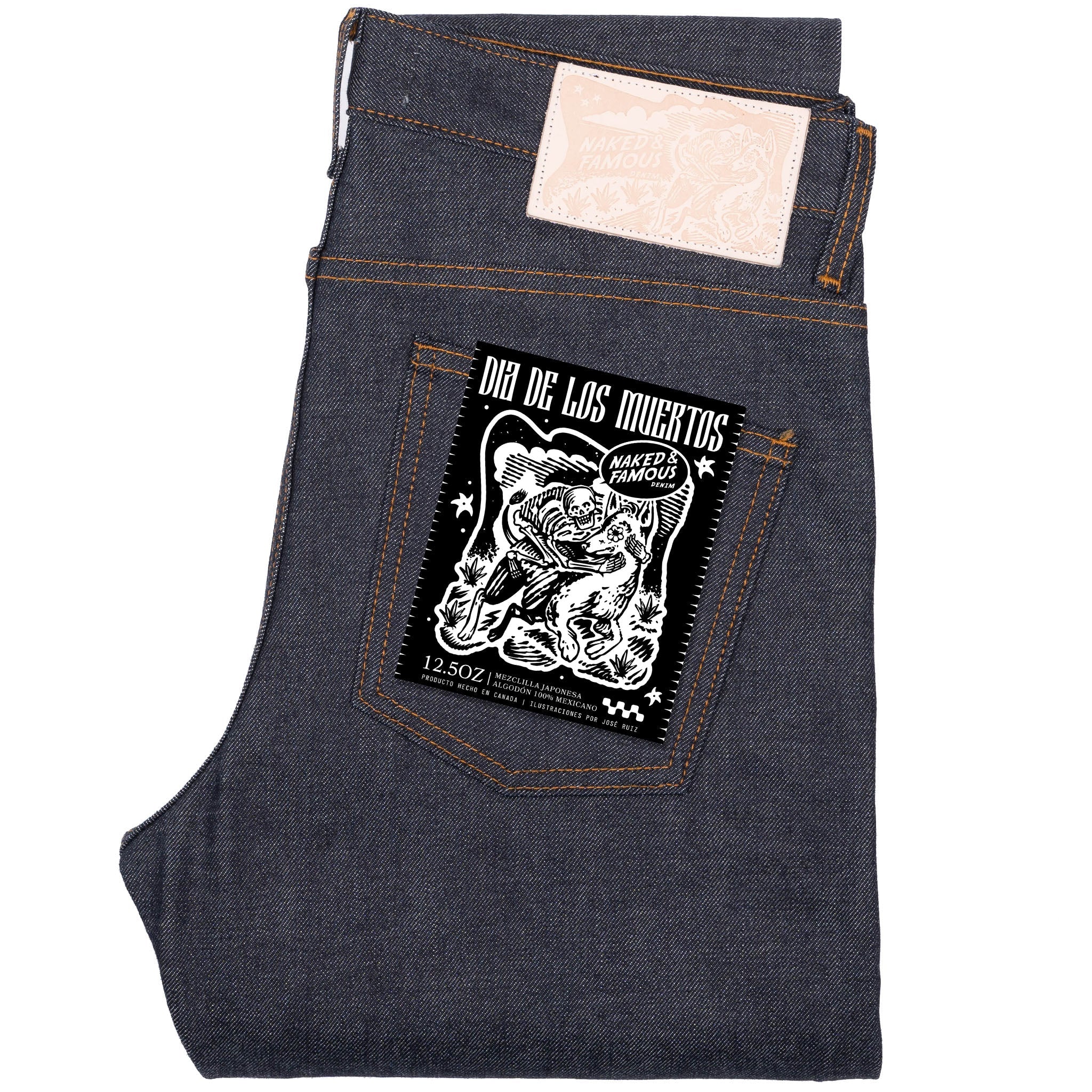 Super Guy - Dia De Los Muertos Selvedge - Indigo by Naked & Famous Denim