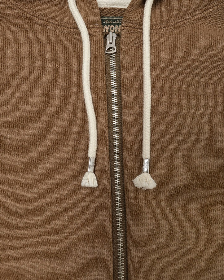 Zip Hoodie - Iron Mordant FoxFibre® Double Heavyweight French Terry