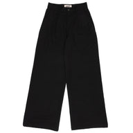 Wide Leg Trouser - Rinsed Oxford - Black by Naked & Famous Denim
