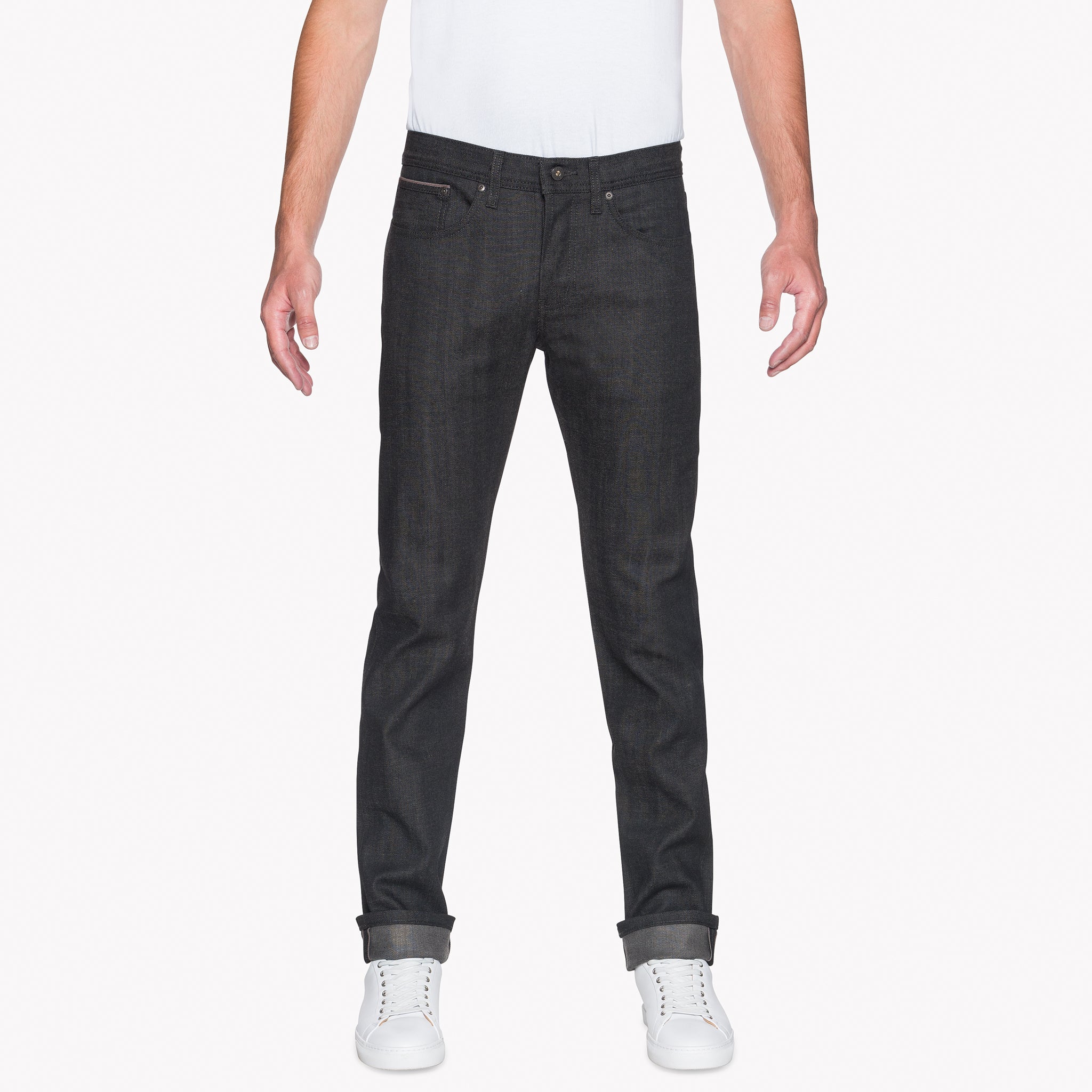 Weird Guy - Black x Grey Stretch Selvedge | Naked & Famous Denim