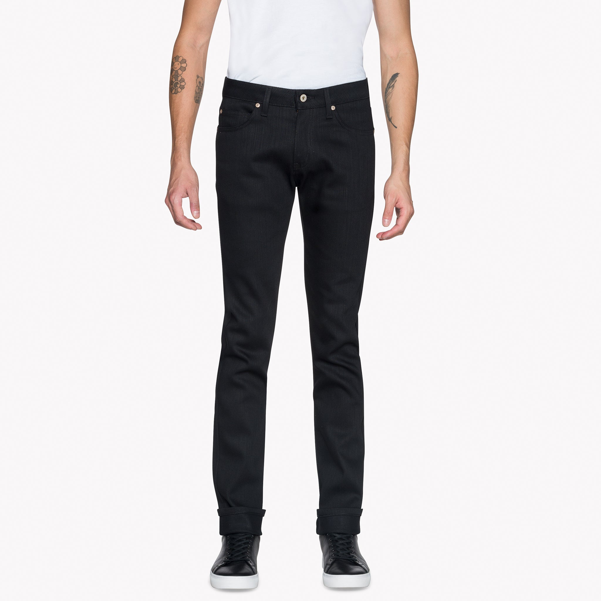 Skinny Guy - Black Power Stretch by Naked & Famous Denim