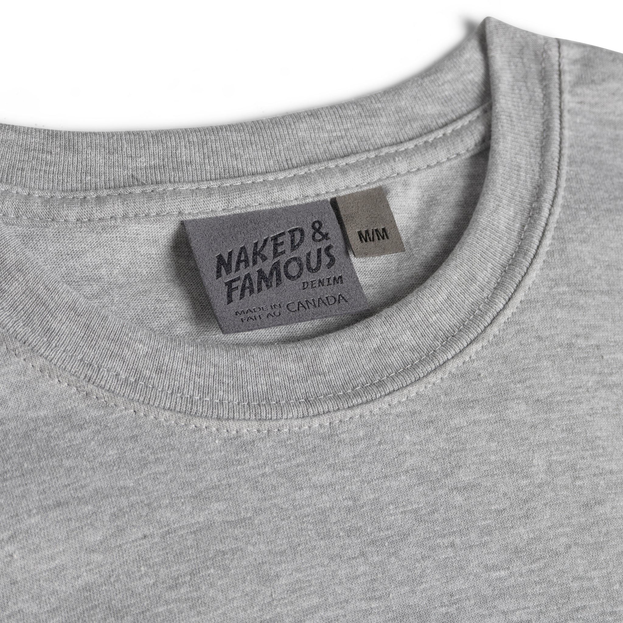 Circular Knit T-Shirt - Ring-Spun Cotton - Heather Grey | Naked & Famous Denim