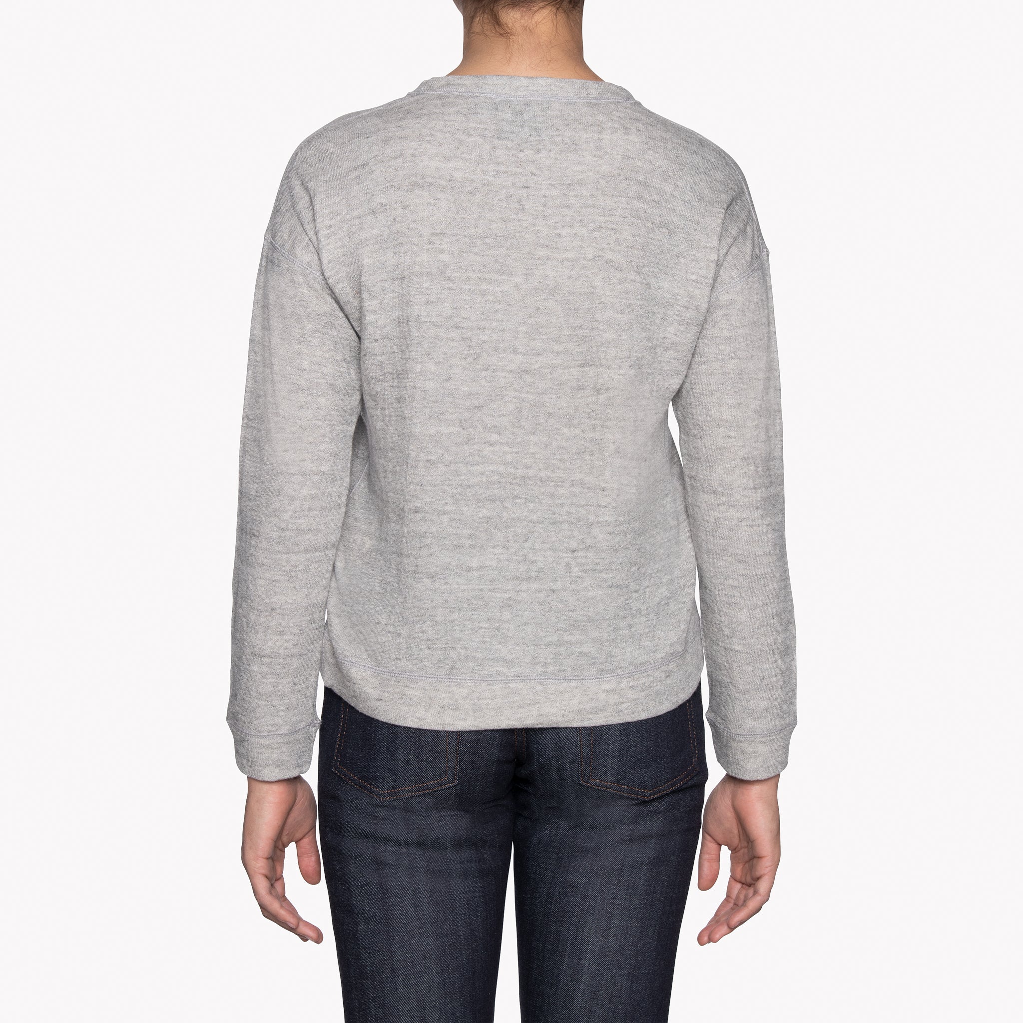 Women's - Weekend Crew - Vintage Doubleface - Grey | Naked & Famous Denim