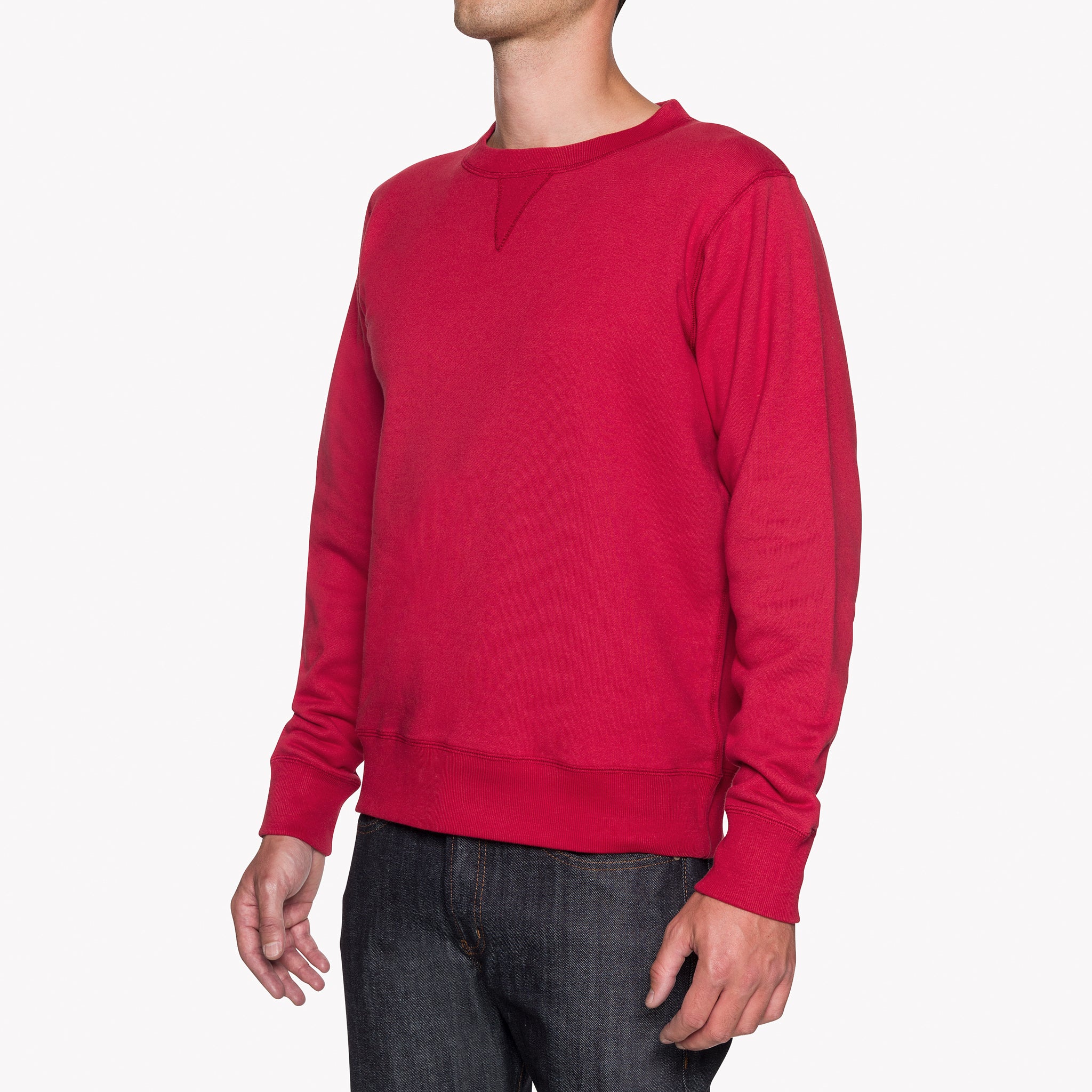 Crewneck - Heavyweight Terry - Red | Naked & Famous Denim