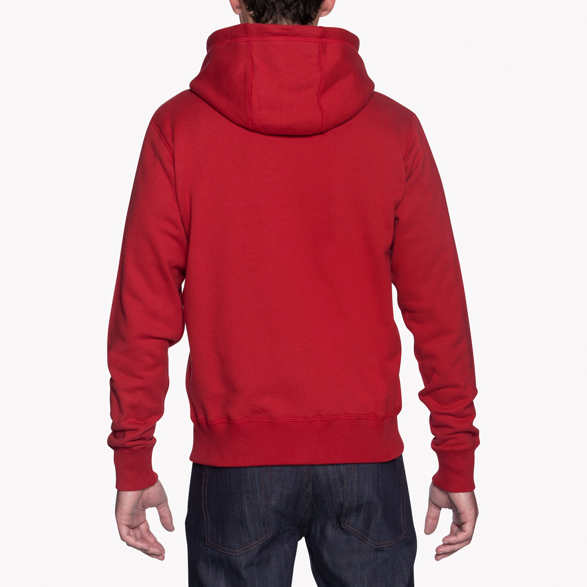 Zip Hoodie - Heavyweight Terry - Red | Naked & Famous Denim