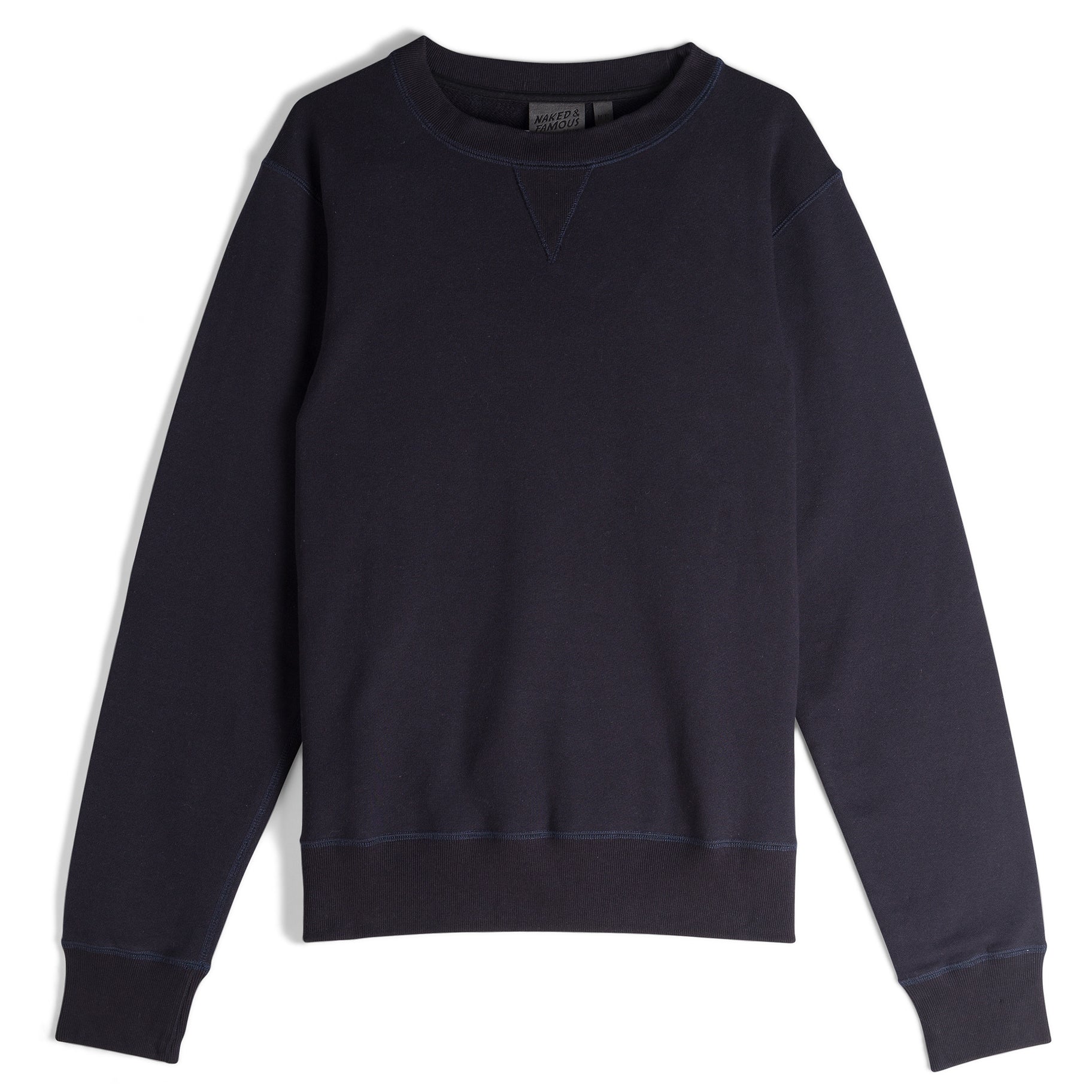 Crewneck - Heavyweight Terry - Navy | Naked & Famous Denim