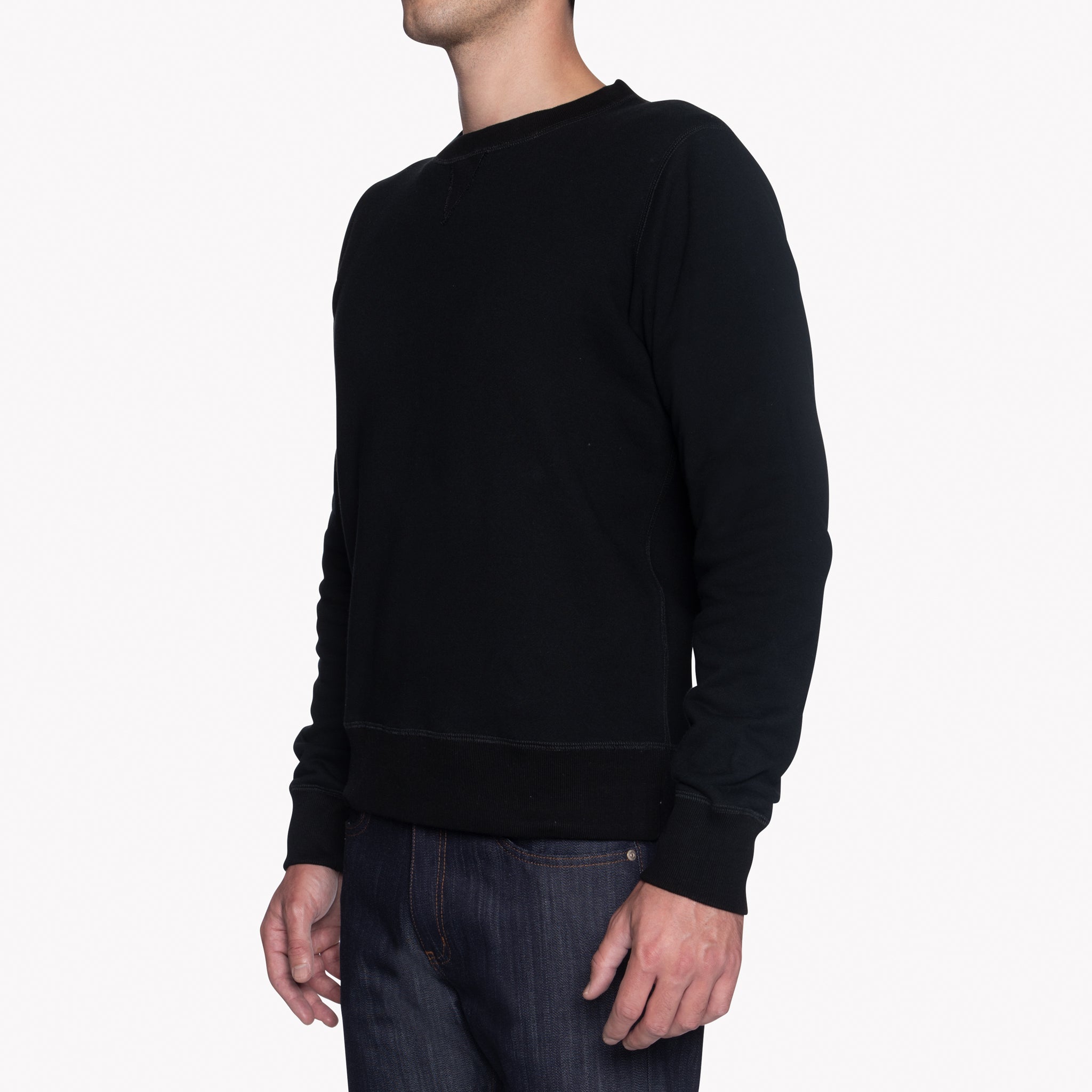 Crewneck - Heavyweight Terry - Black | Naked & Famous Denim