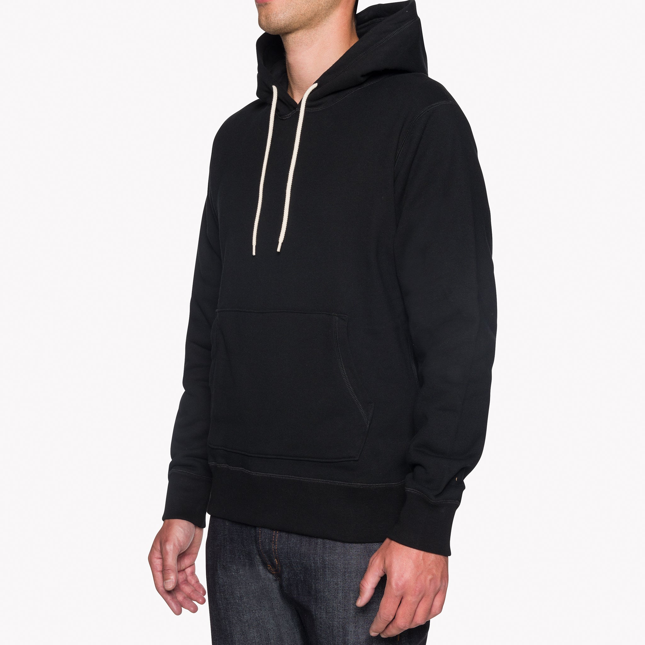 Pullover Hoodie - Heavyweight Terry - Black| Naked & Famous Denim