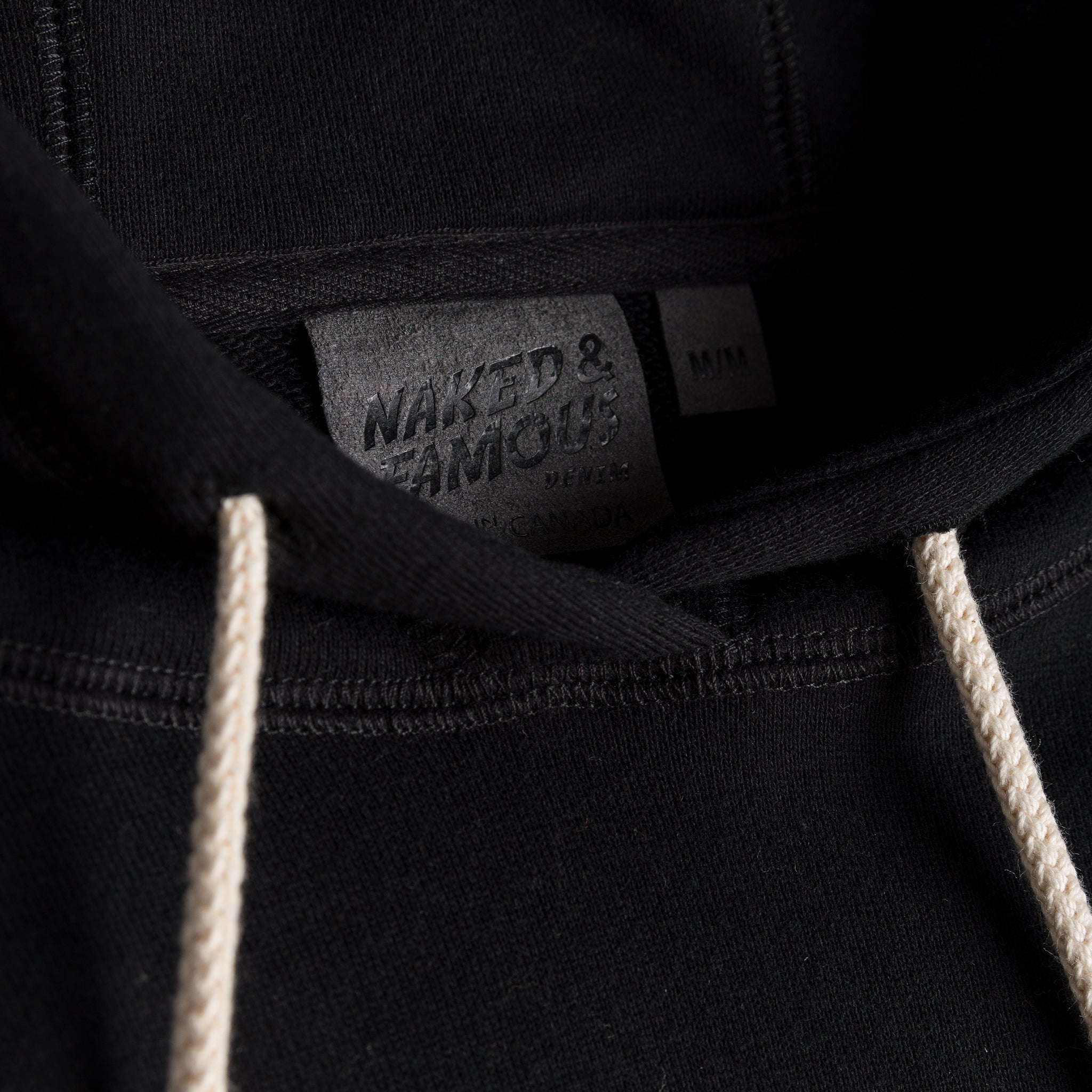 Pullover Hoodie - Heavyweight Terry - Black| Naked & Famous Denim