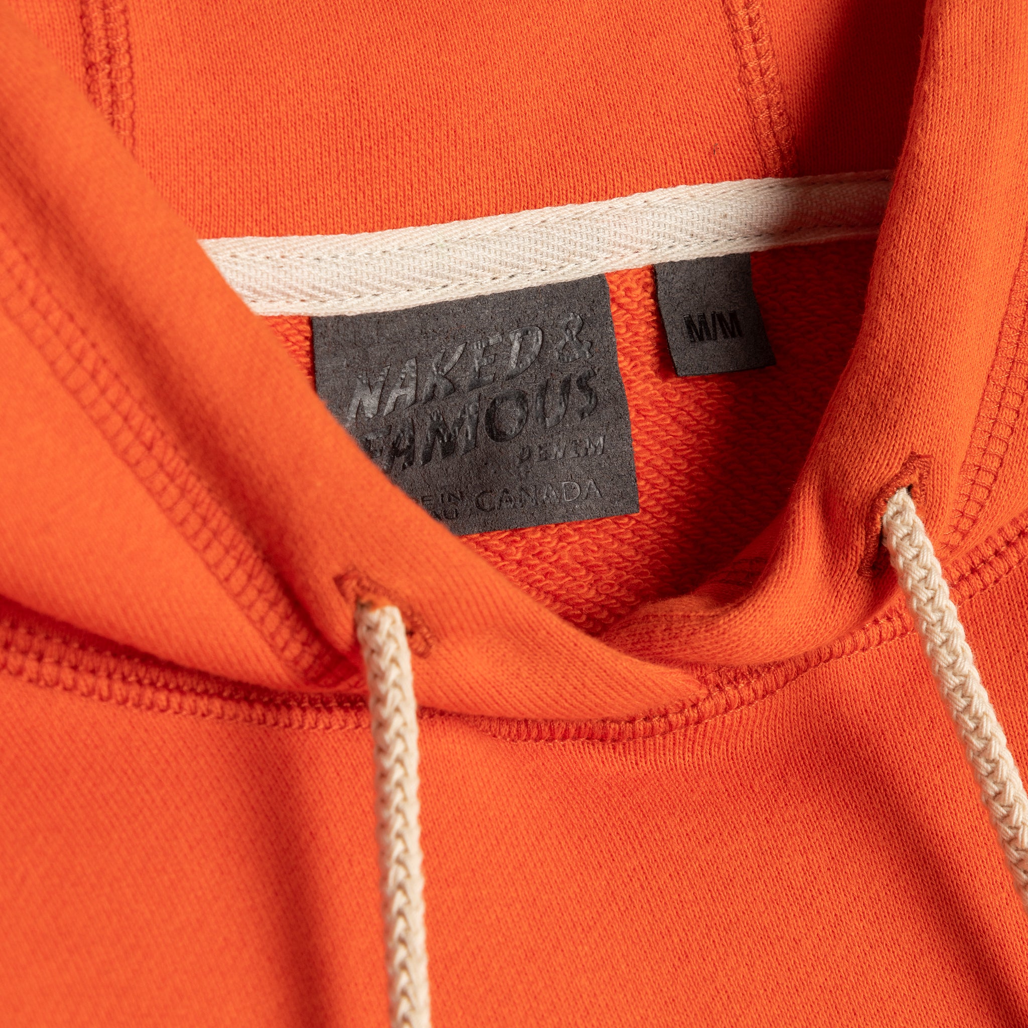 Pullover Hoodie - Orange Terry | Naked & Famous Denim