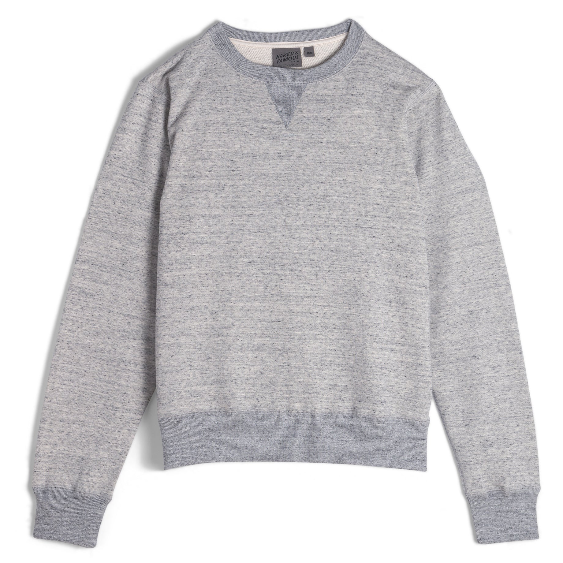Crewneck - Heavyweight Terry - Grey | Naked & Famous Denim