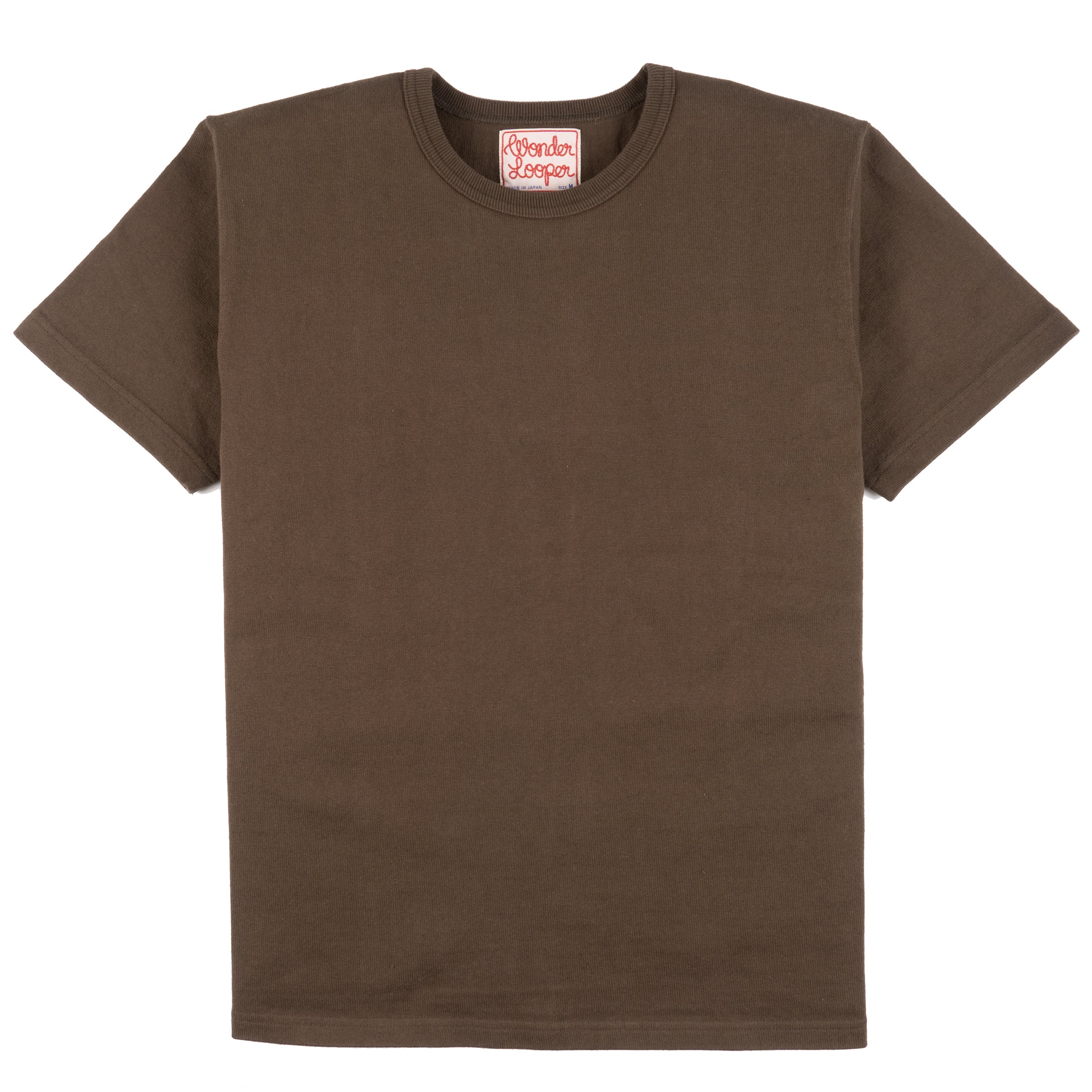 Crewneck T-shirt - Double Heavyweight - Khaki Green by Wonder Looper