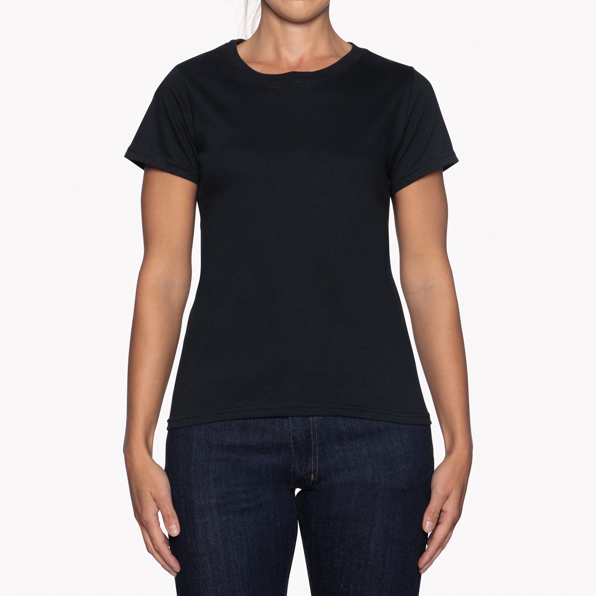 Women's -Circular Knit Ballet Tee - Ring-Spun Cotton - Black | Naked & Famous Denim