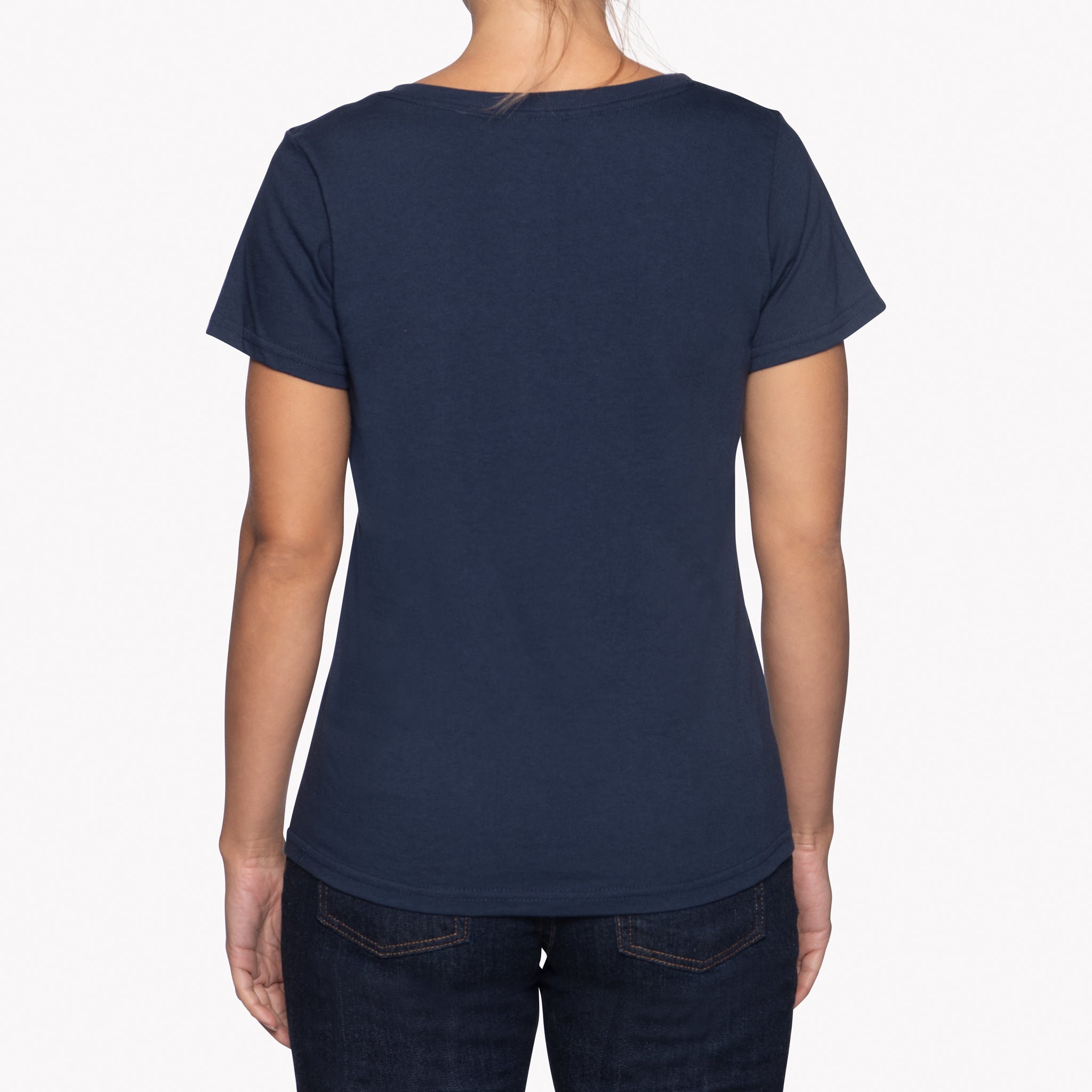 Women's - Circular Knit Ballet Tee - Ring-Spun Cotton - Navy | Naked & Famous Denim