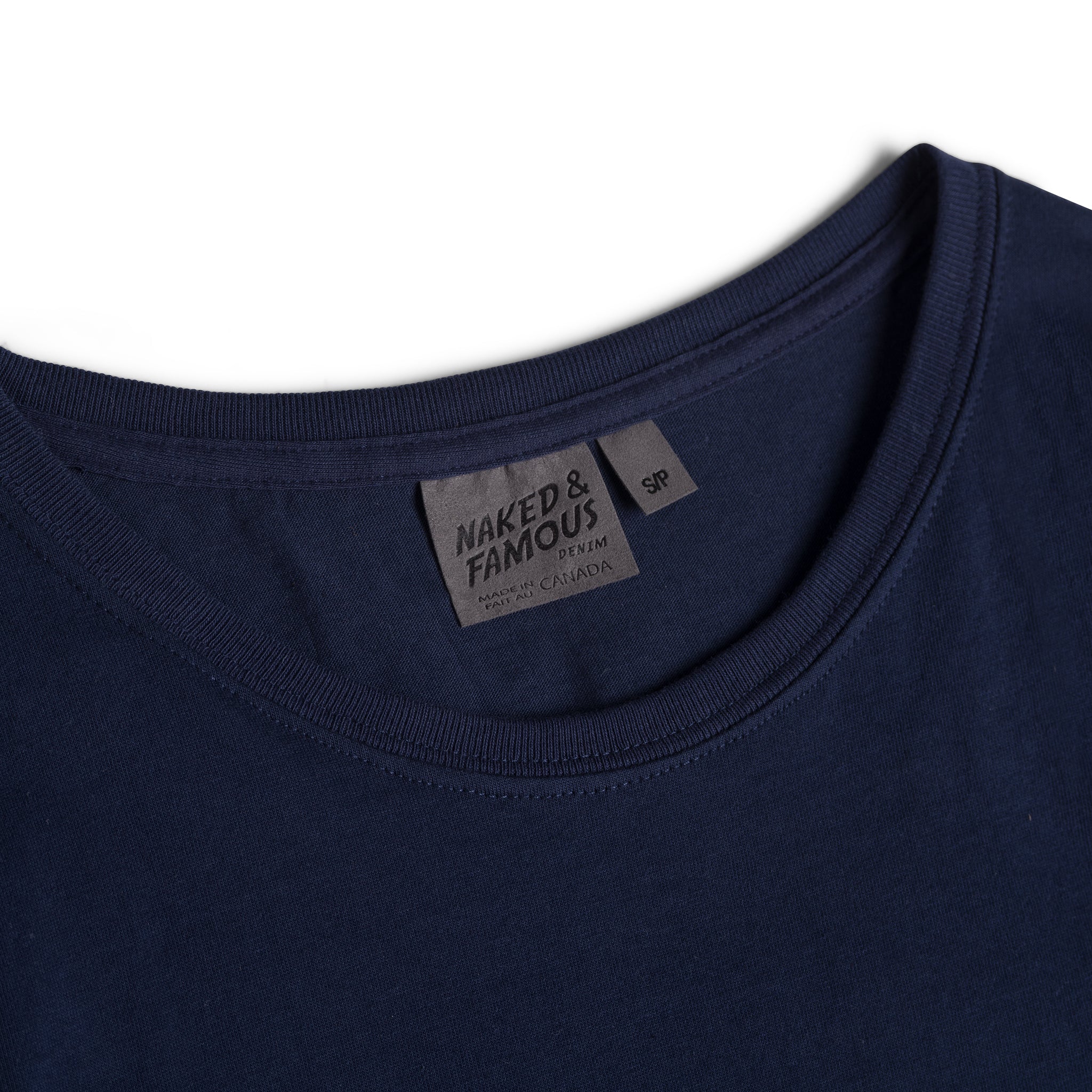 Women's - Circular Knit Ballet Tee - Ring-Spun Cotton - Navy | Naked & Famous Denim