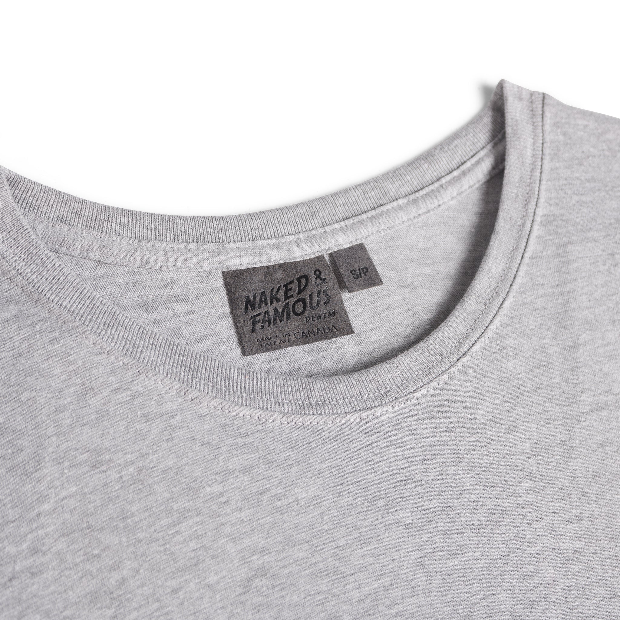 Women's - Circular Knit Ballet Tee - Ring-Spun Cotton - Heather Grey | Naked & Famous Denim