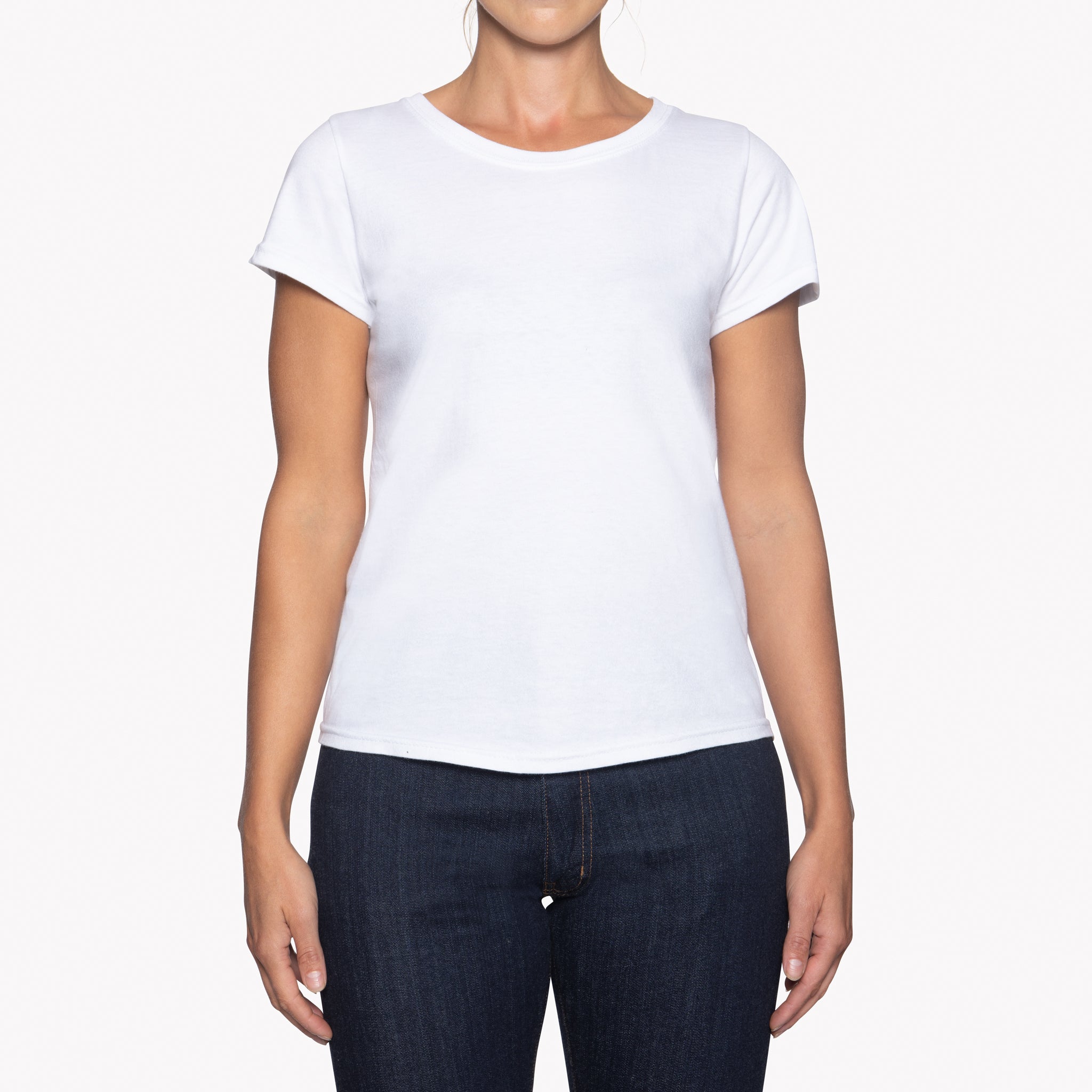 Women's - Circular Knit Ballet Tee - Ring-Spun Cotton - White | Naked & Famous Denim