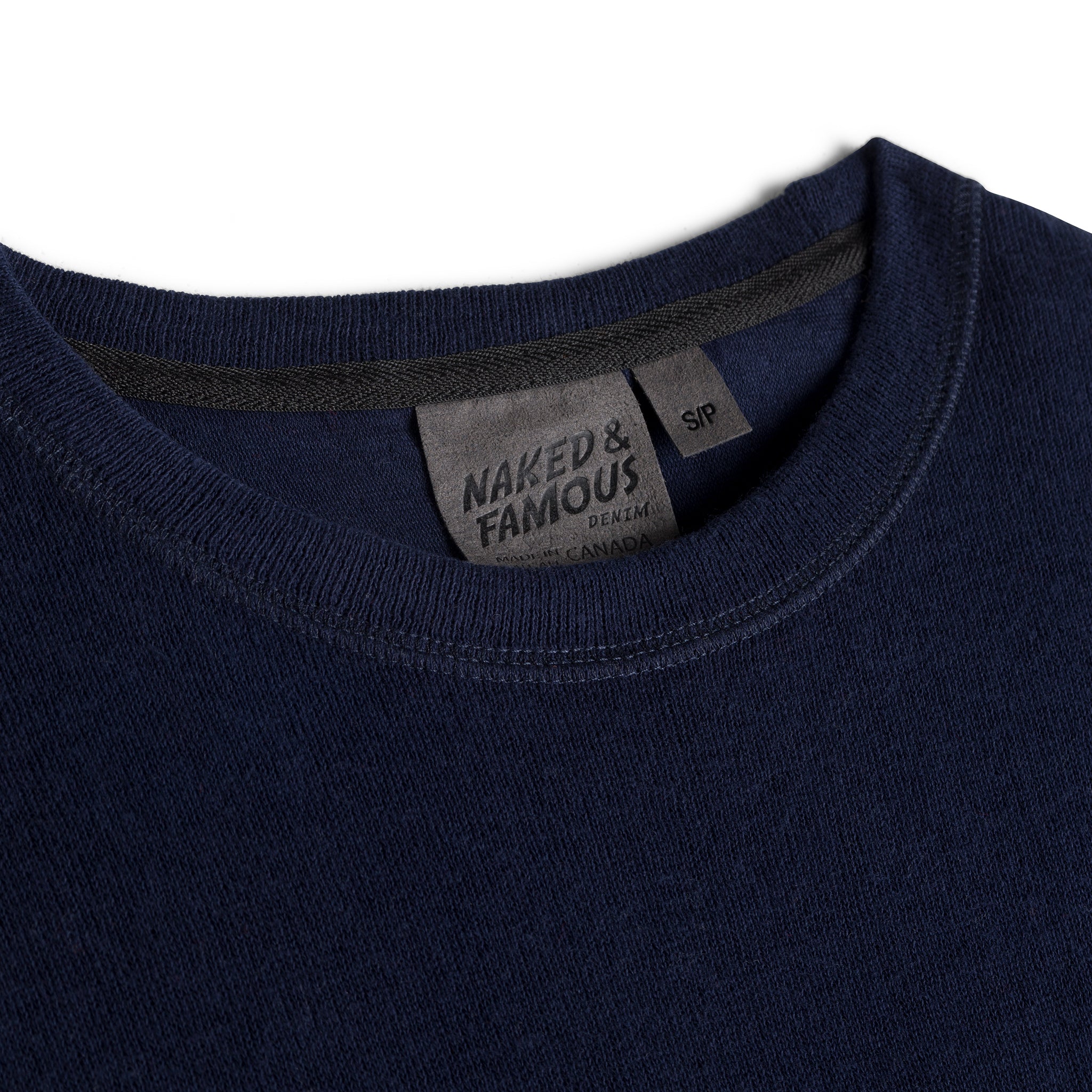 Women's - Weekend Crew - Vintage Doubleface - Navy | Naked & Famous Denim
