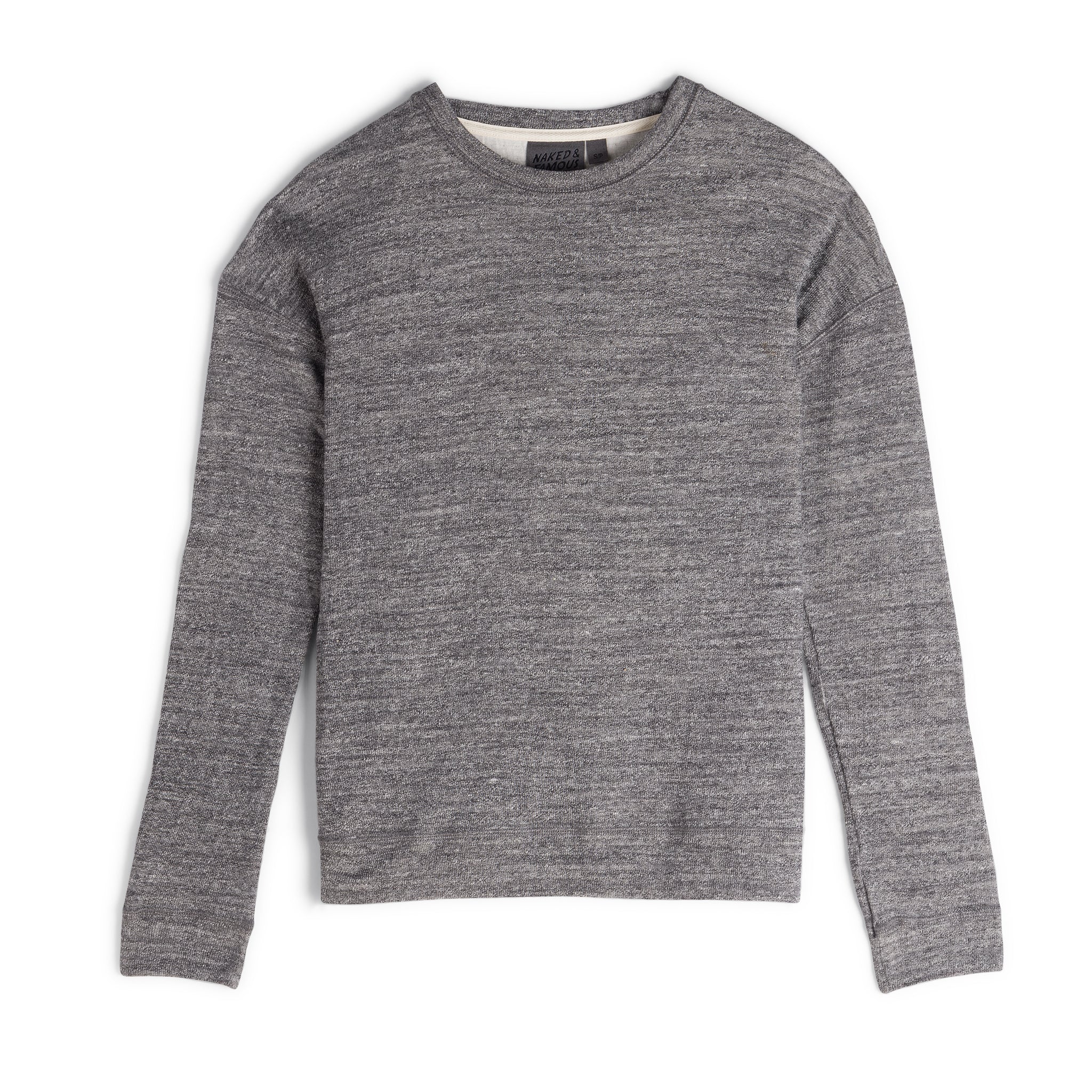 Women's - Weekend Crew - Vintage Doubleface - Charcoal | Naked & Famous Denim