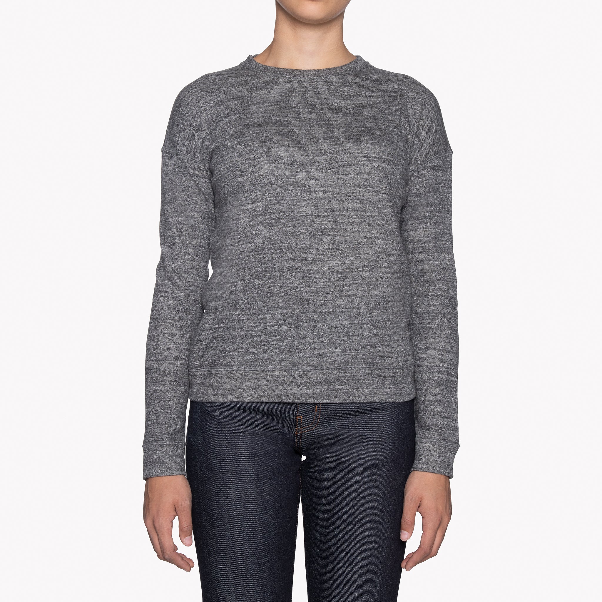 Women's - Weekend Crew - Vintage Doubleface - Charcoal | Naked & Famous Denim