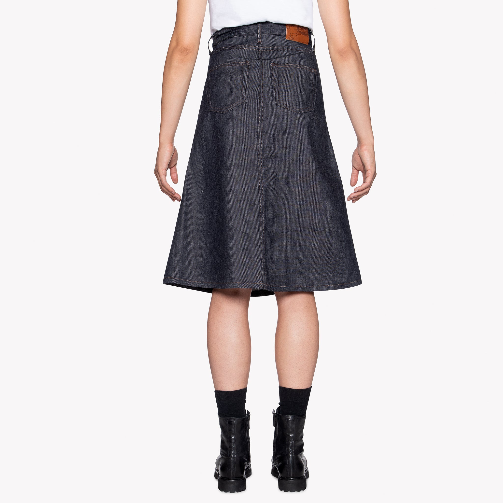 Women's - Denim Skirt - Dark Indigo | Naked & Famous Denim