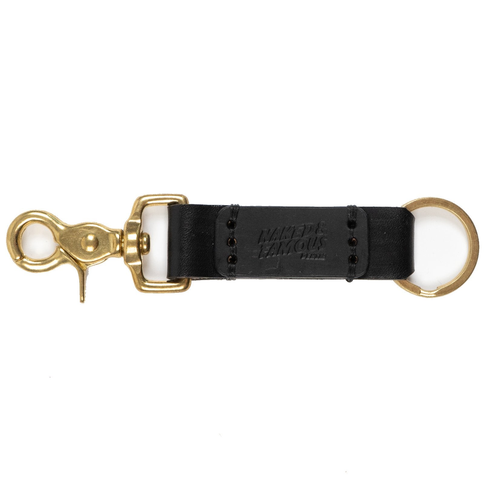 Key Chain - Bovine Leather - Black | Naked & Famous Denim
