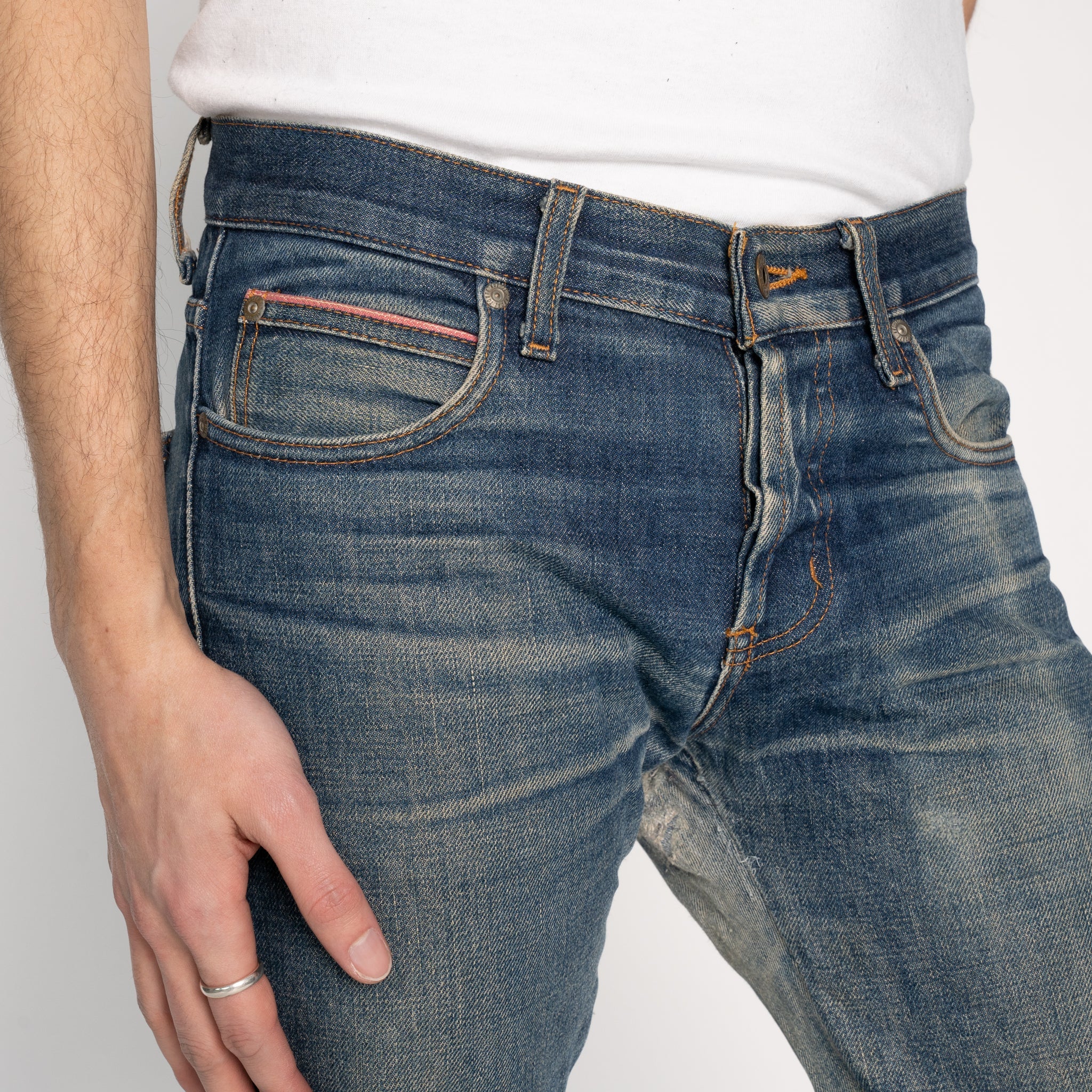 Dirty Fade Selvedge - Fade Example - Coin Pocket
