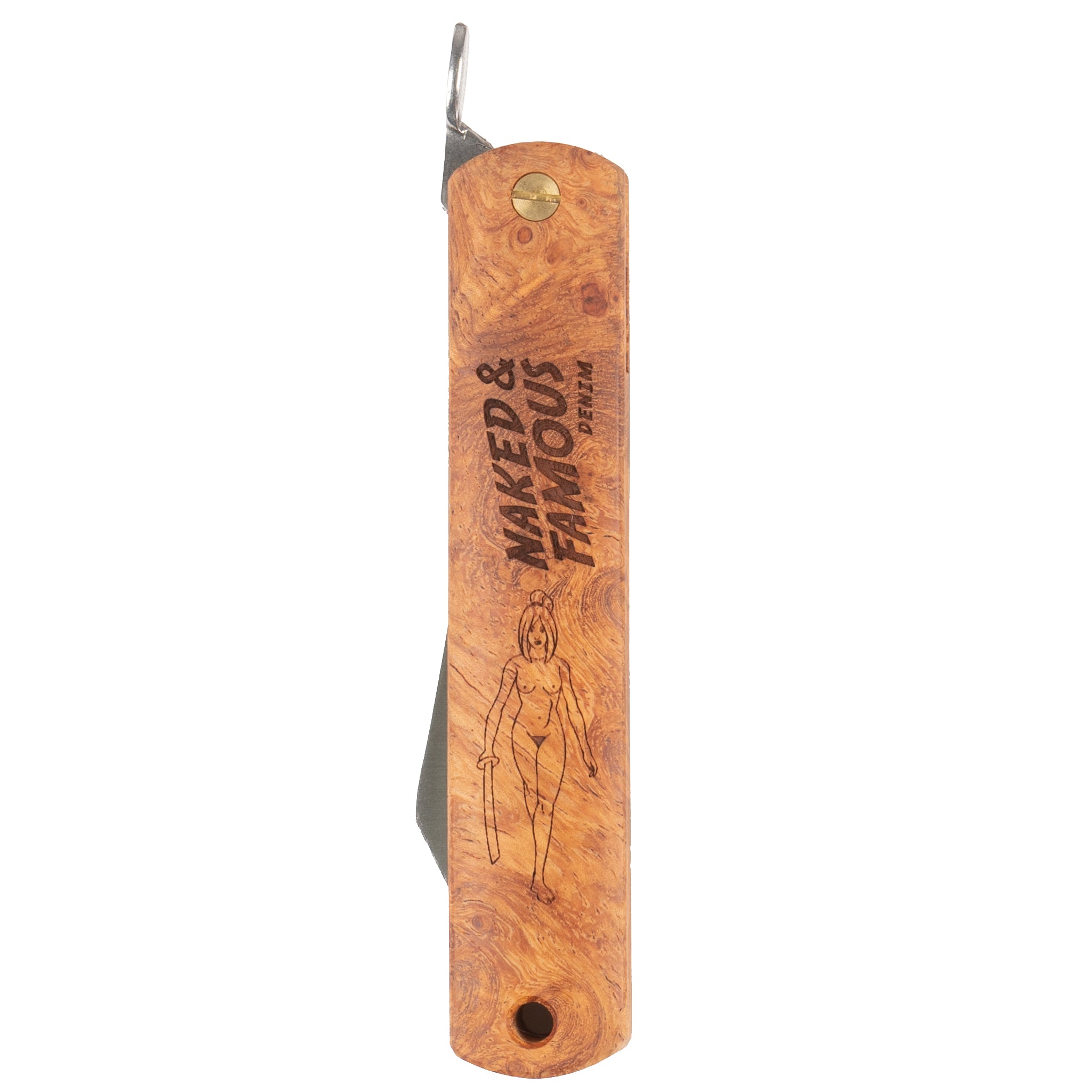 Higonokami Pocket Knife - Karin - Burmese Rosewood | Naked & Famous Denim