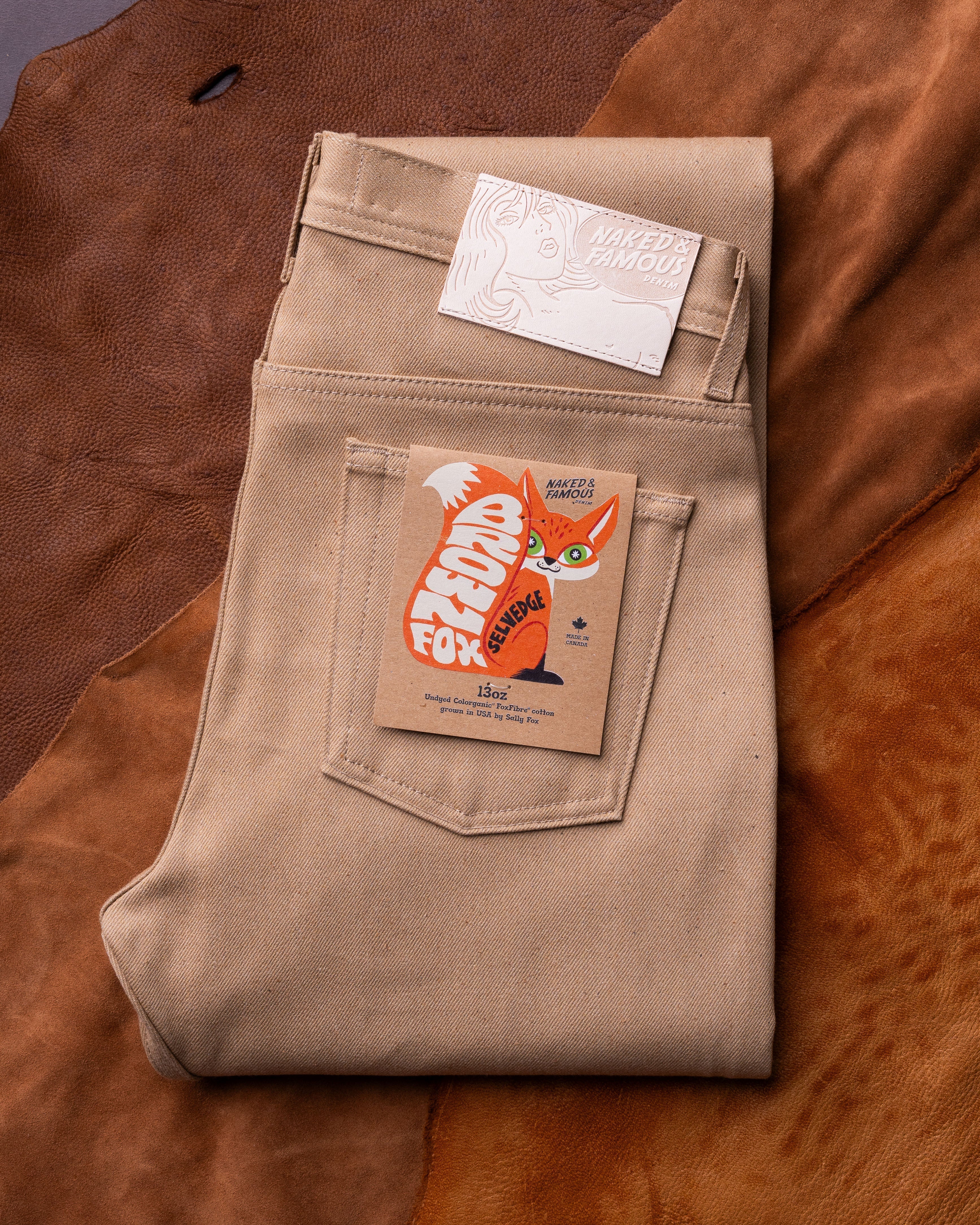 Brown Fox Selvedge – Naturally Colored Cotton, No Dye