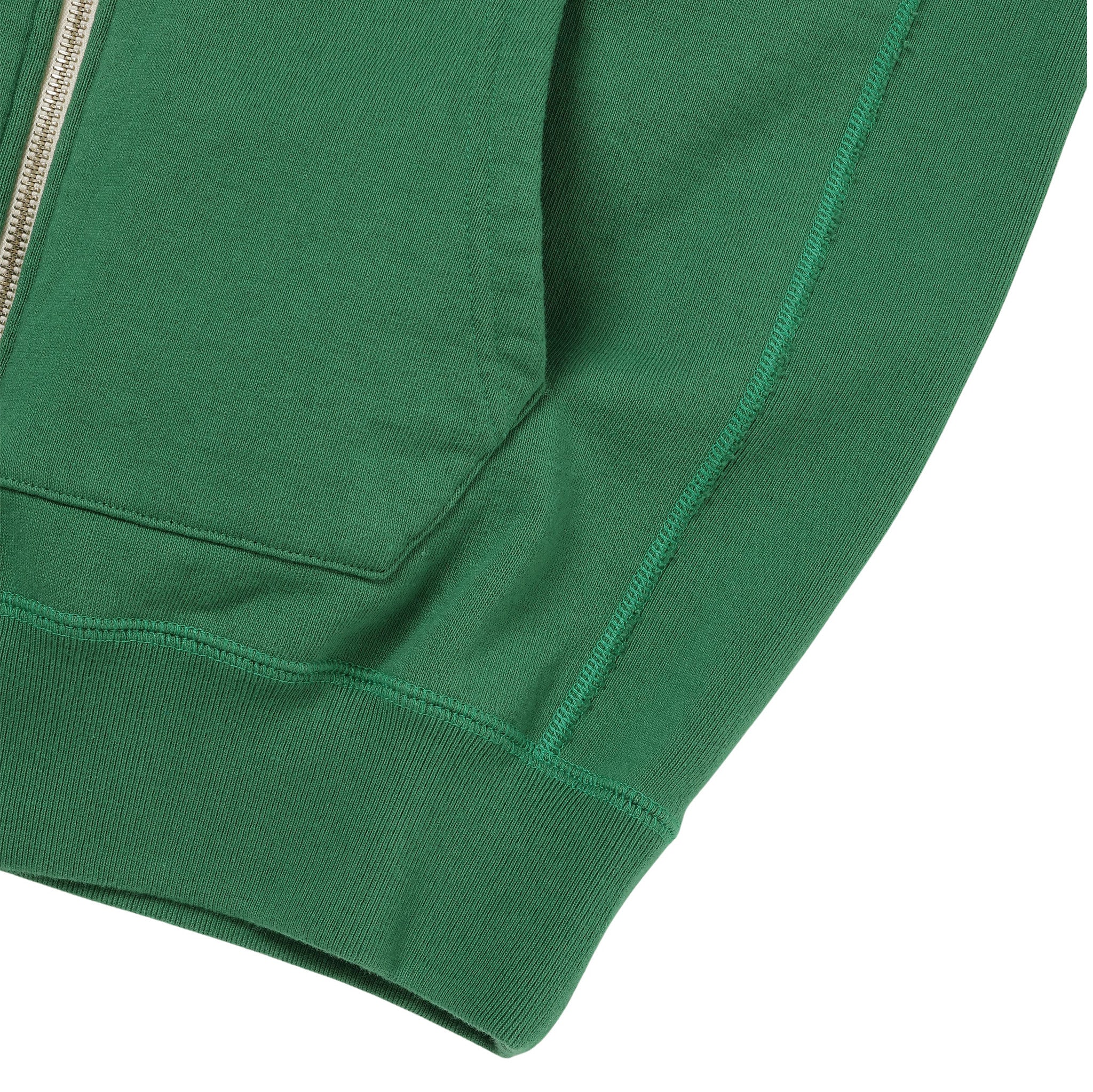 Zip Hoodie - Super Looper French Terry - Varsity Green