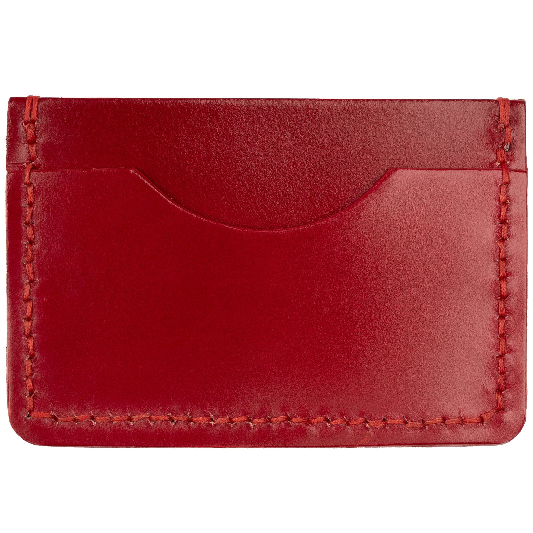 Card Case - Cordovan Leather - Imperial Red | Naked & Famous Denim