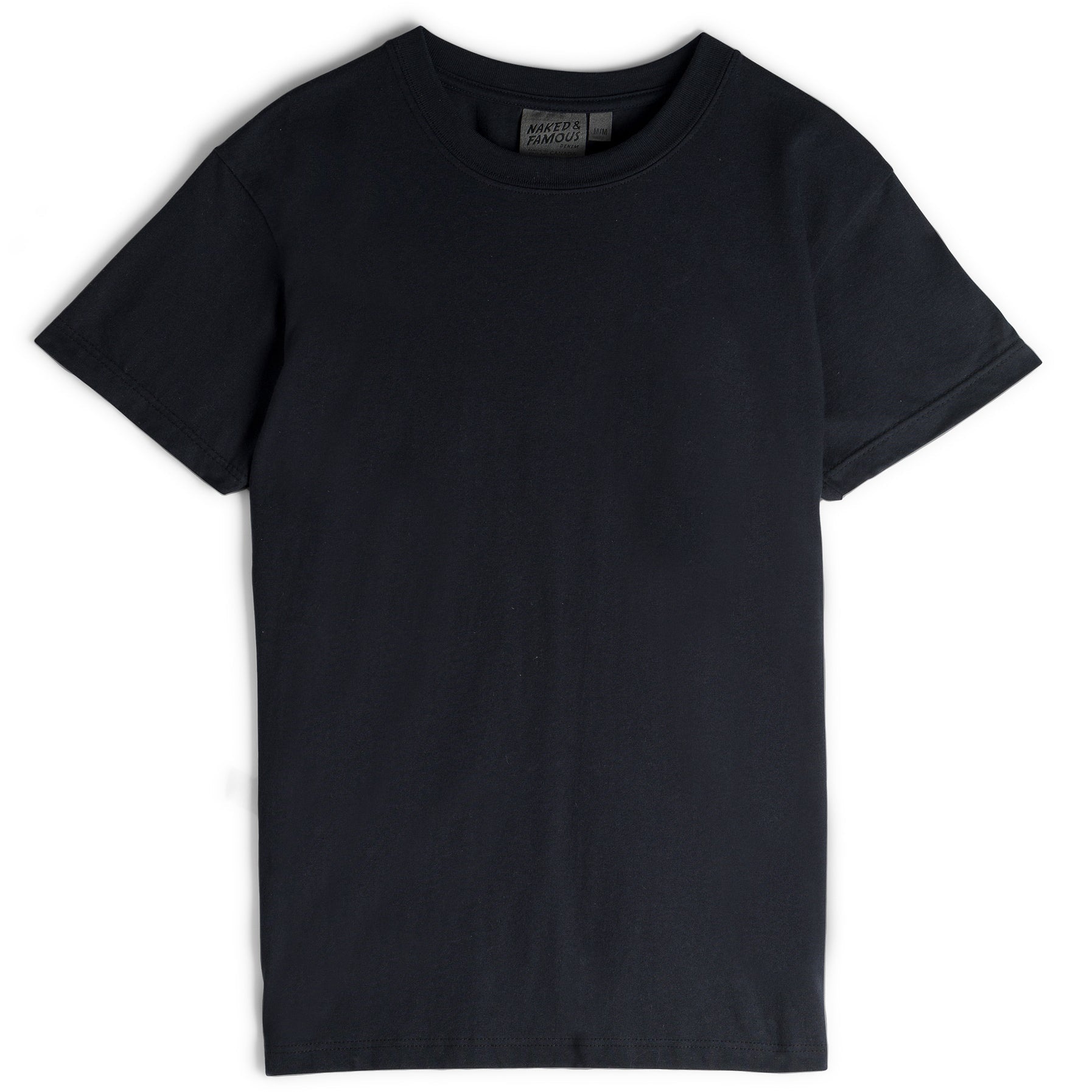 Circular Knit T-Shirt - Black by Naked & Famous Denim