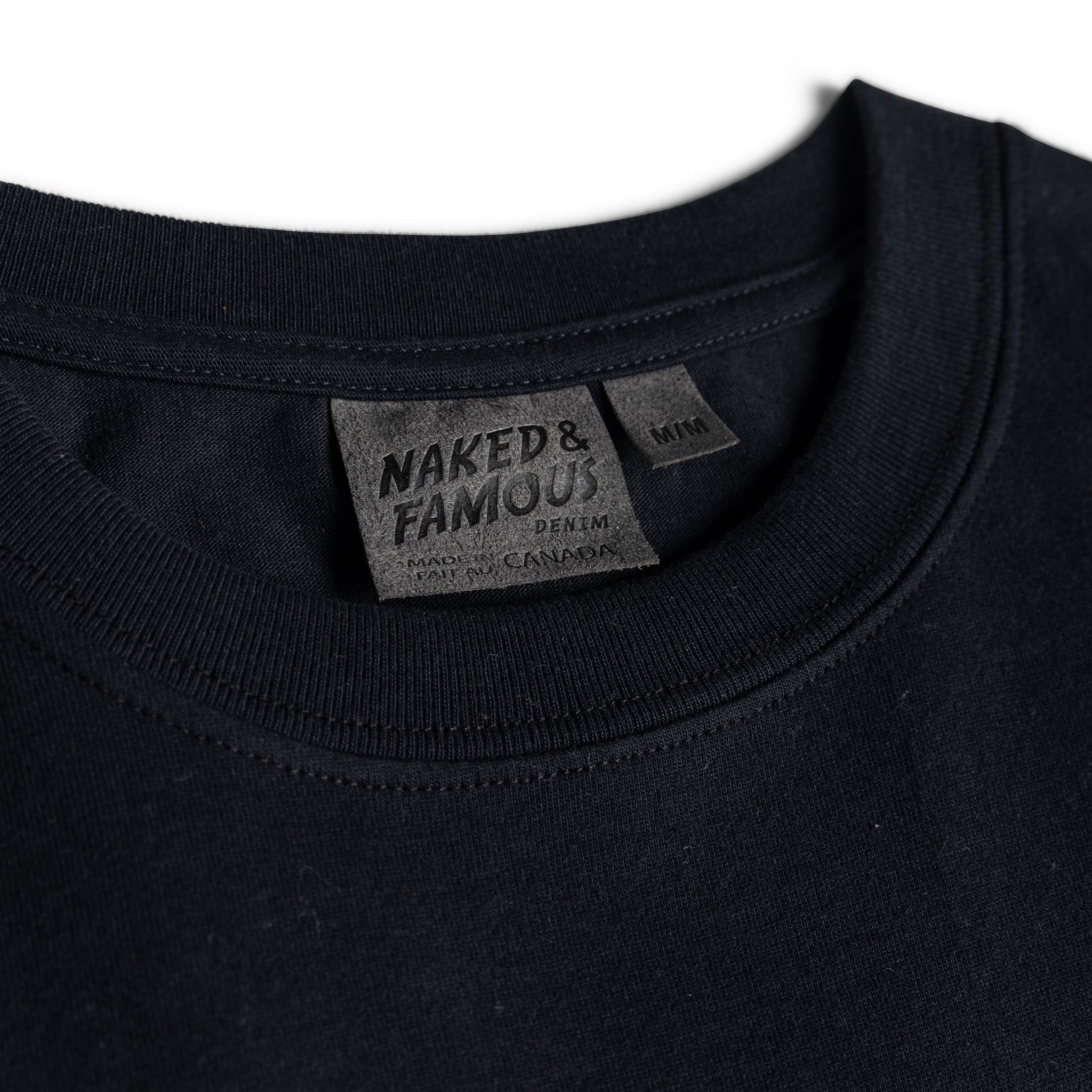Circular Knit T-Shirt - Black by Naked & Famous Denim