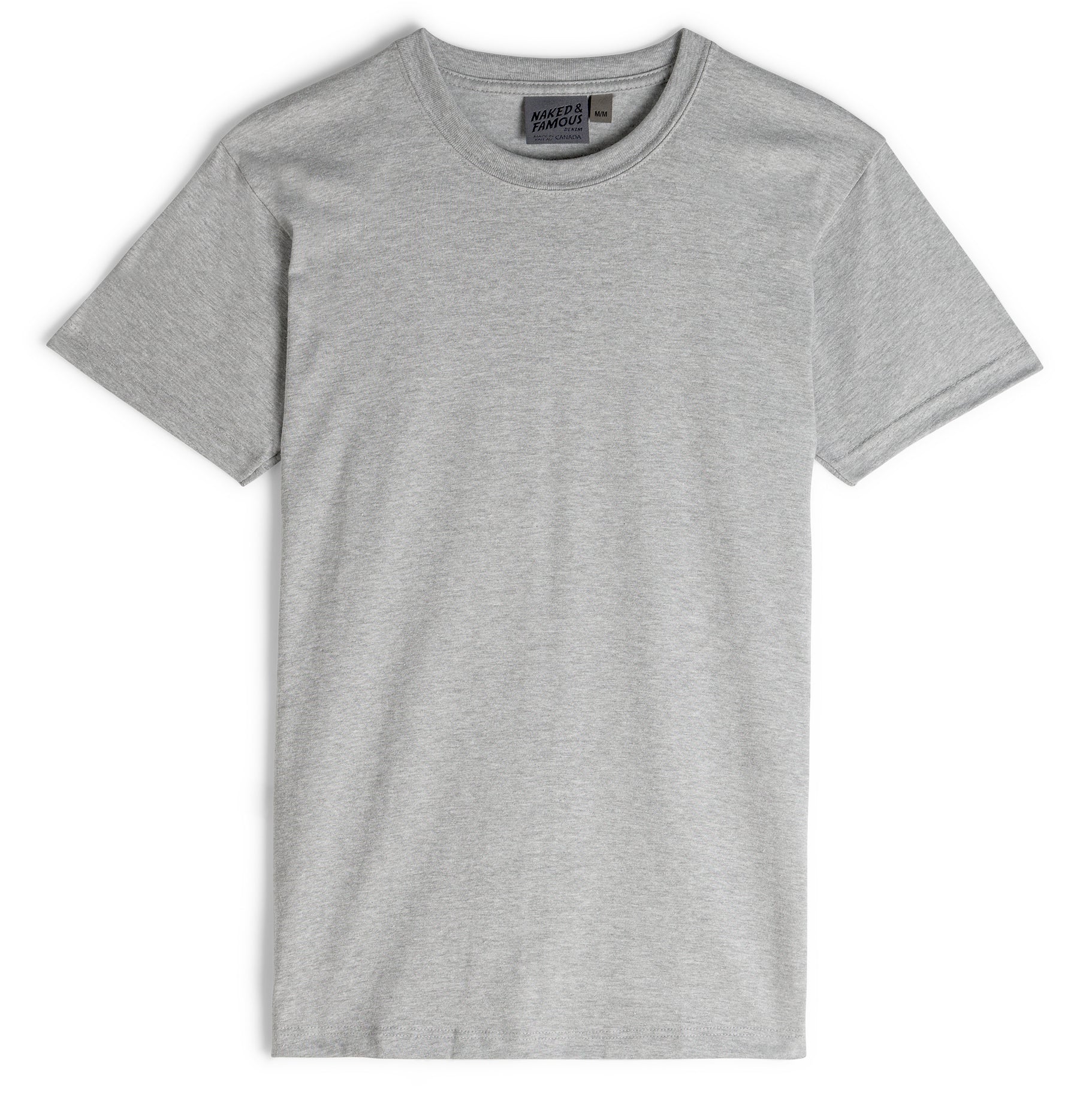 Circular Knit T-Shirt - Heather Grey‎ by Naked & Famous Denim