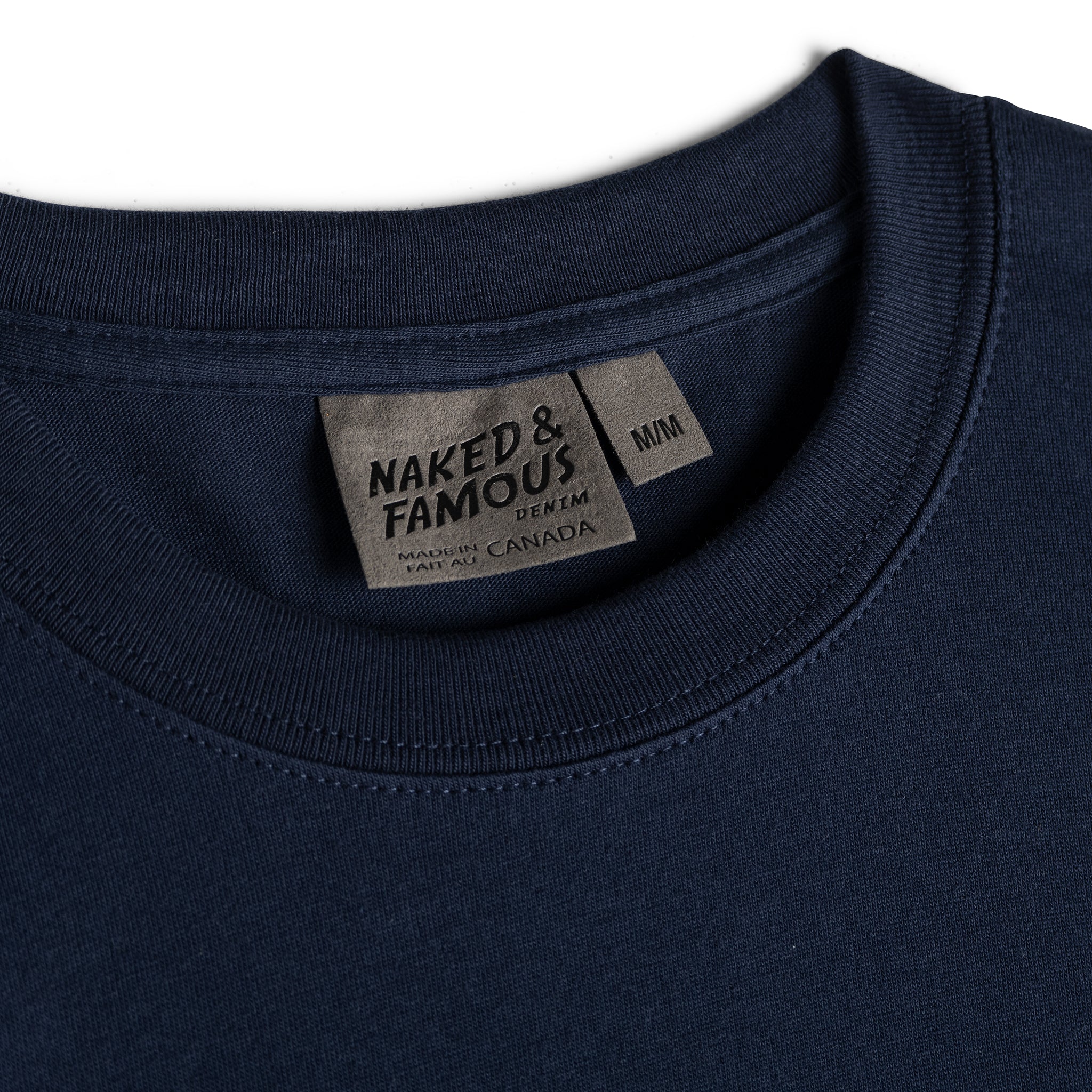 Circular Knit T-Shirt - Solid Navy by Naked & Famous Denim