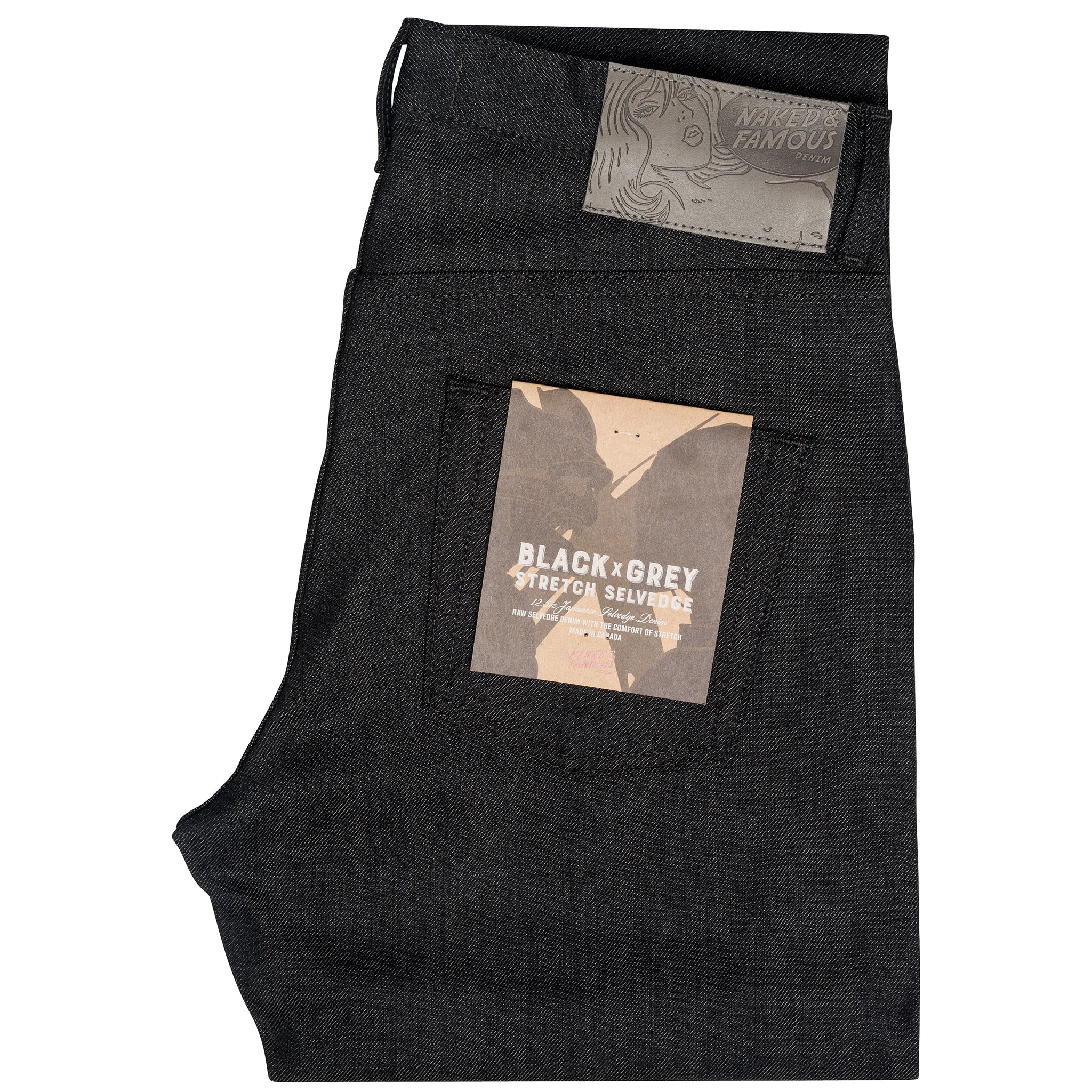 Easy Guy - Black x Grey Stretch Selvedge by Naked & Famous Denim