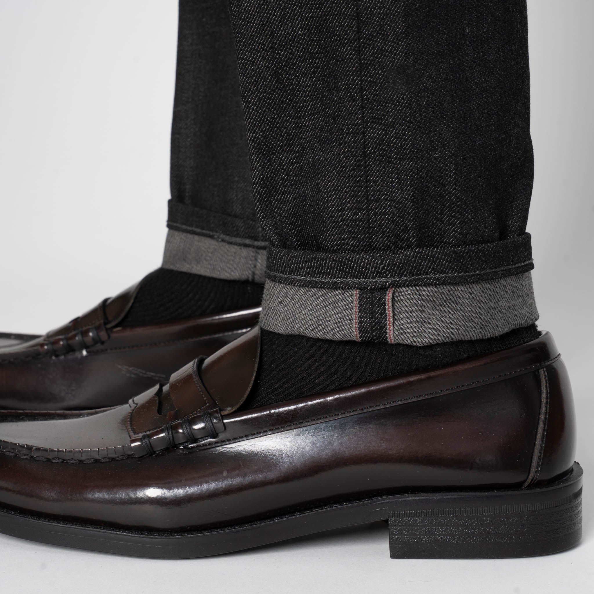 Easy Guy - Black x Grey Stretch Selvedge