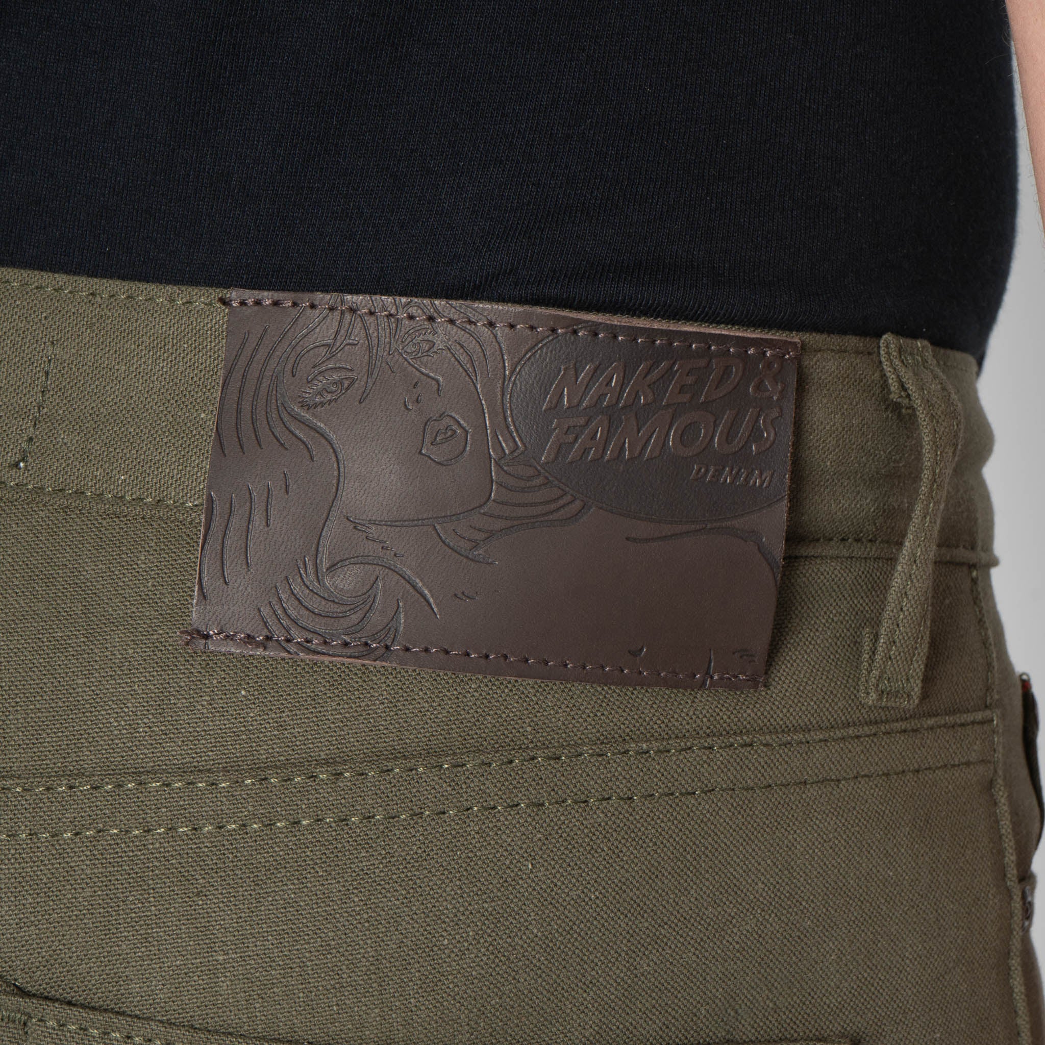 Super Guy - Army Green Duck Selvedge