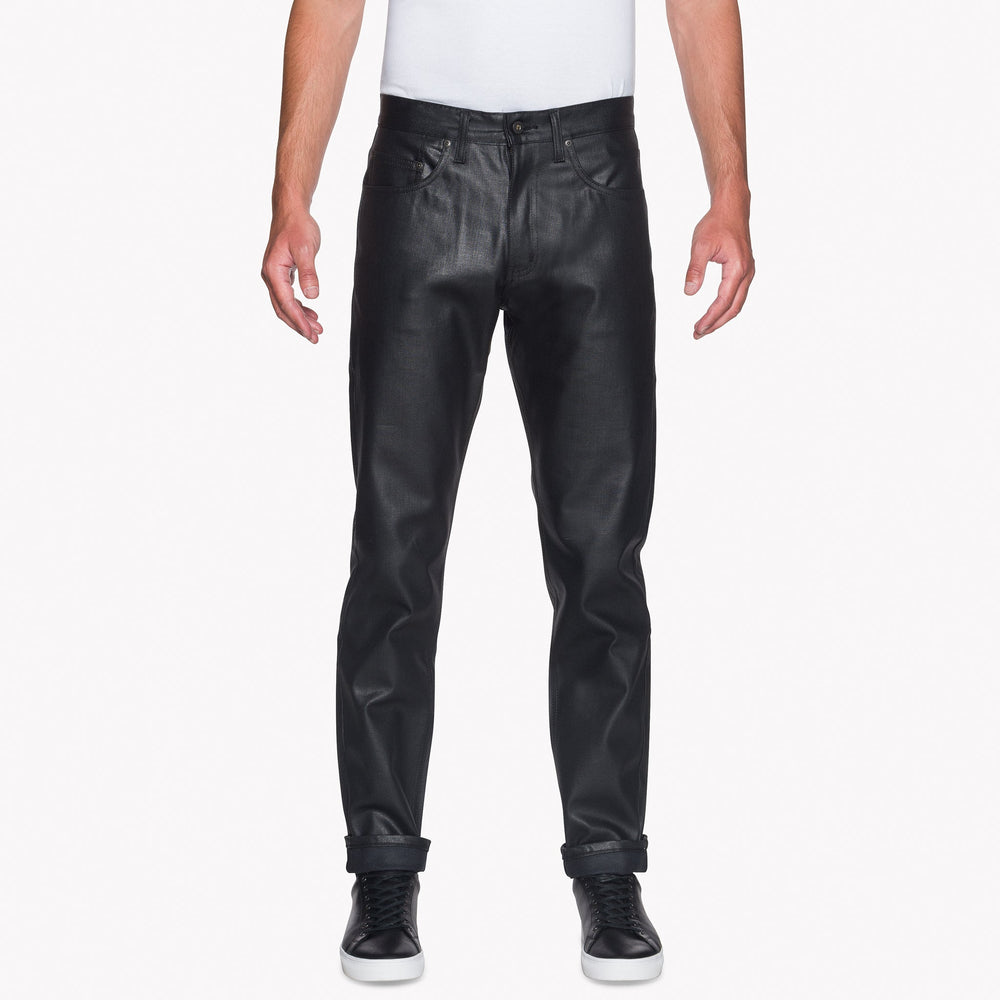 Easy Guy - Wax Coated Black Stretch by Naked & Famous Denim