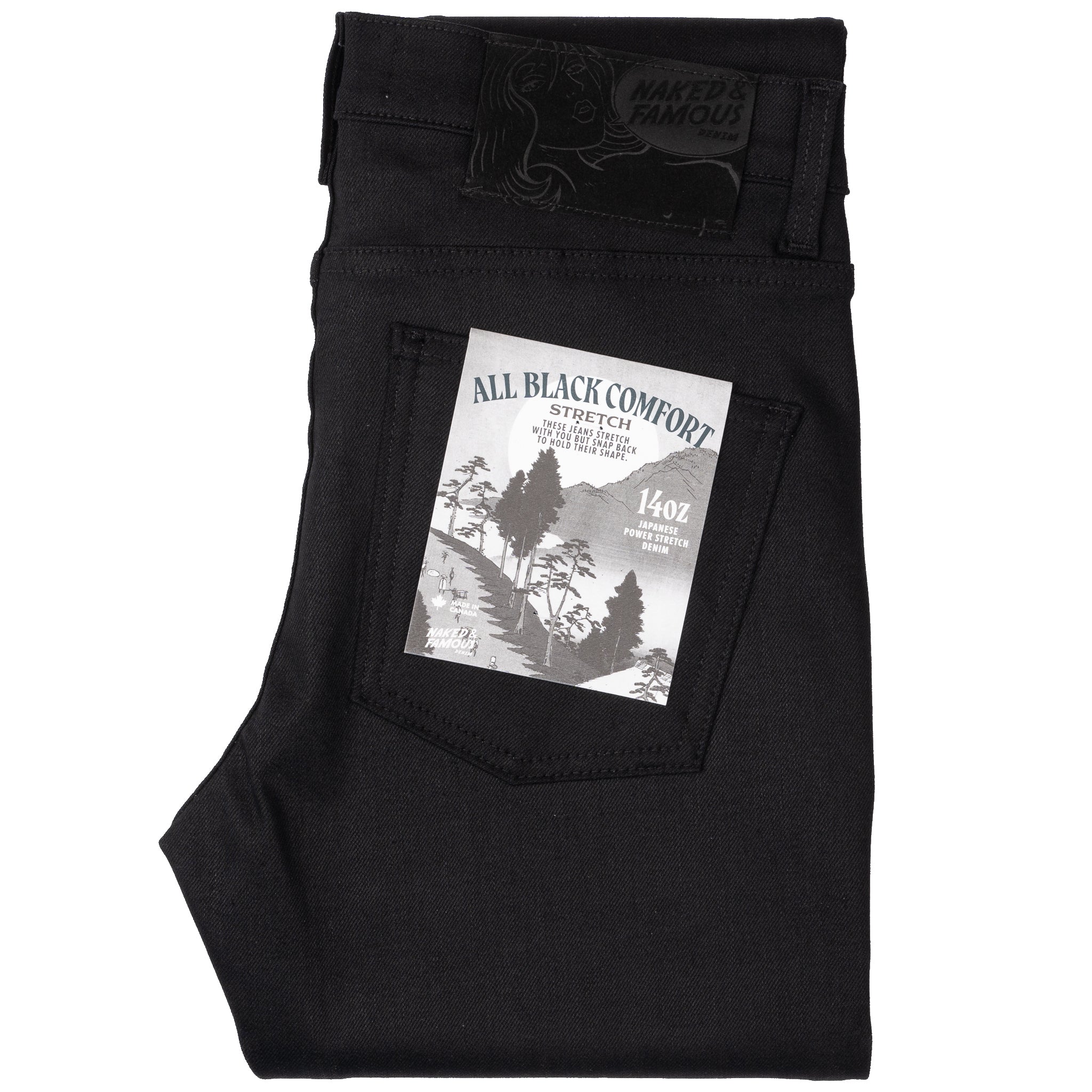 Super Guy - All Black Comfort Stretch | Naked & Famous Denim