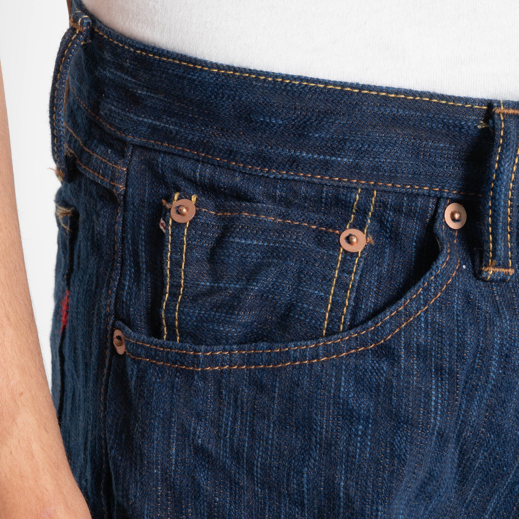 Weird Guy - MIJ15 - Hand Dyed Natural Indigo Kakishibu Intangible Cultural Treasure Selvedge Denim