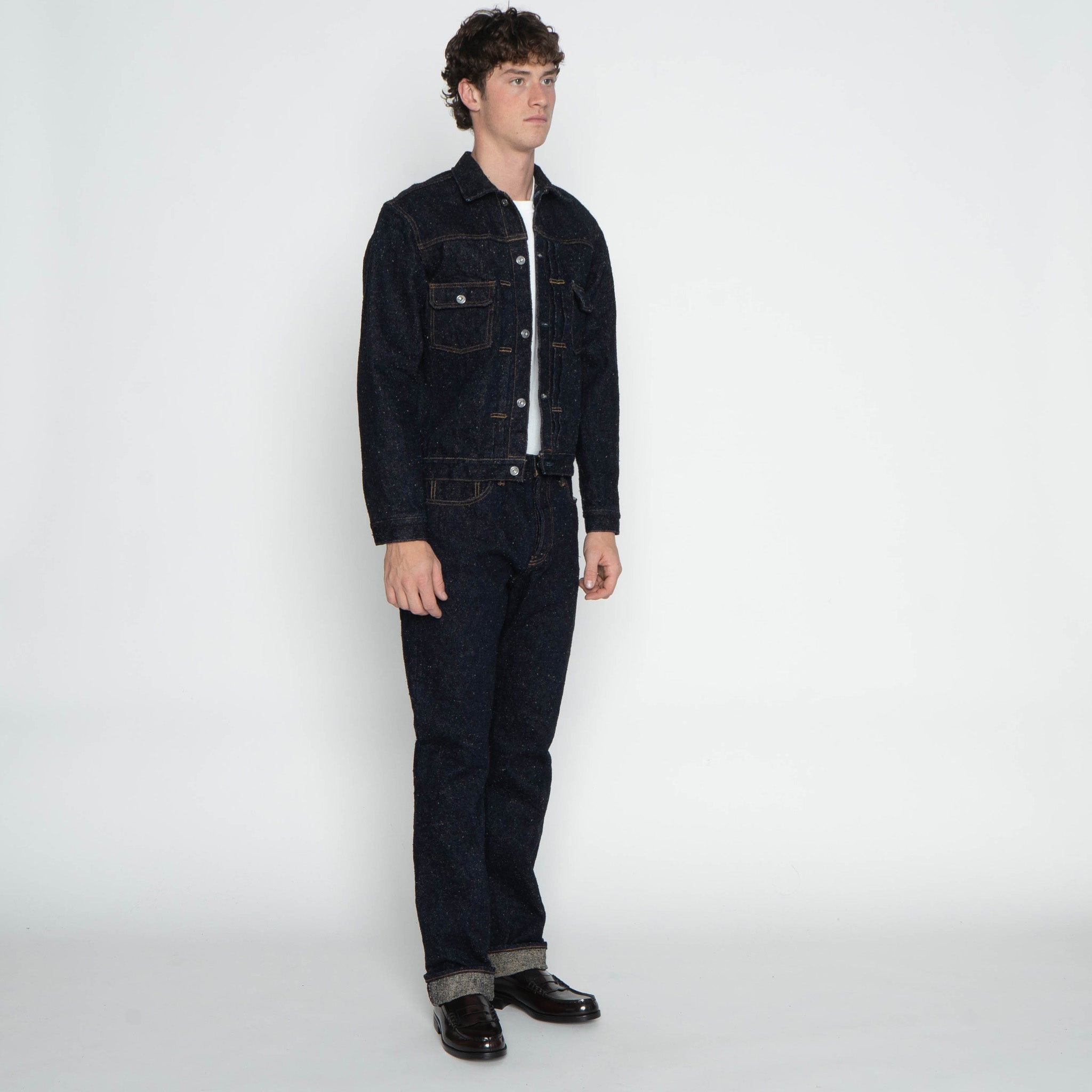 Naked & Famous ブラックデニムジャケット Naked & Famous - Denim Jacket - Solid Black Selvedge– Dutil Denim