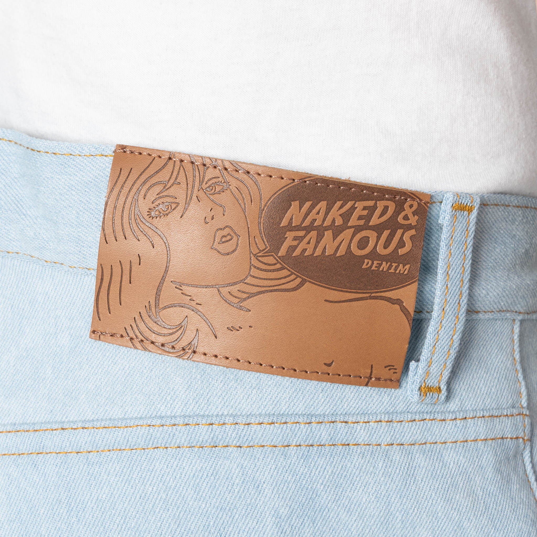 Easy Guy - Secret Agent - Bleach Blue by Naked & Famous Denim
