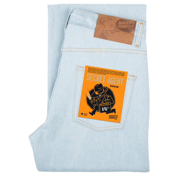 Strong Guy - Secret Agent Denim - Bleach Blue by Naked & Famous Denim