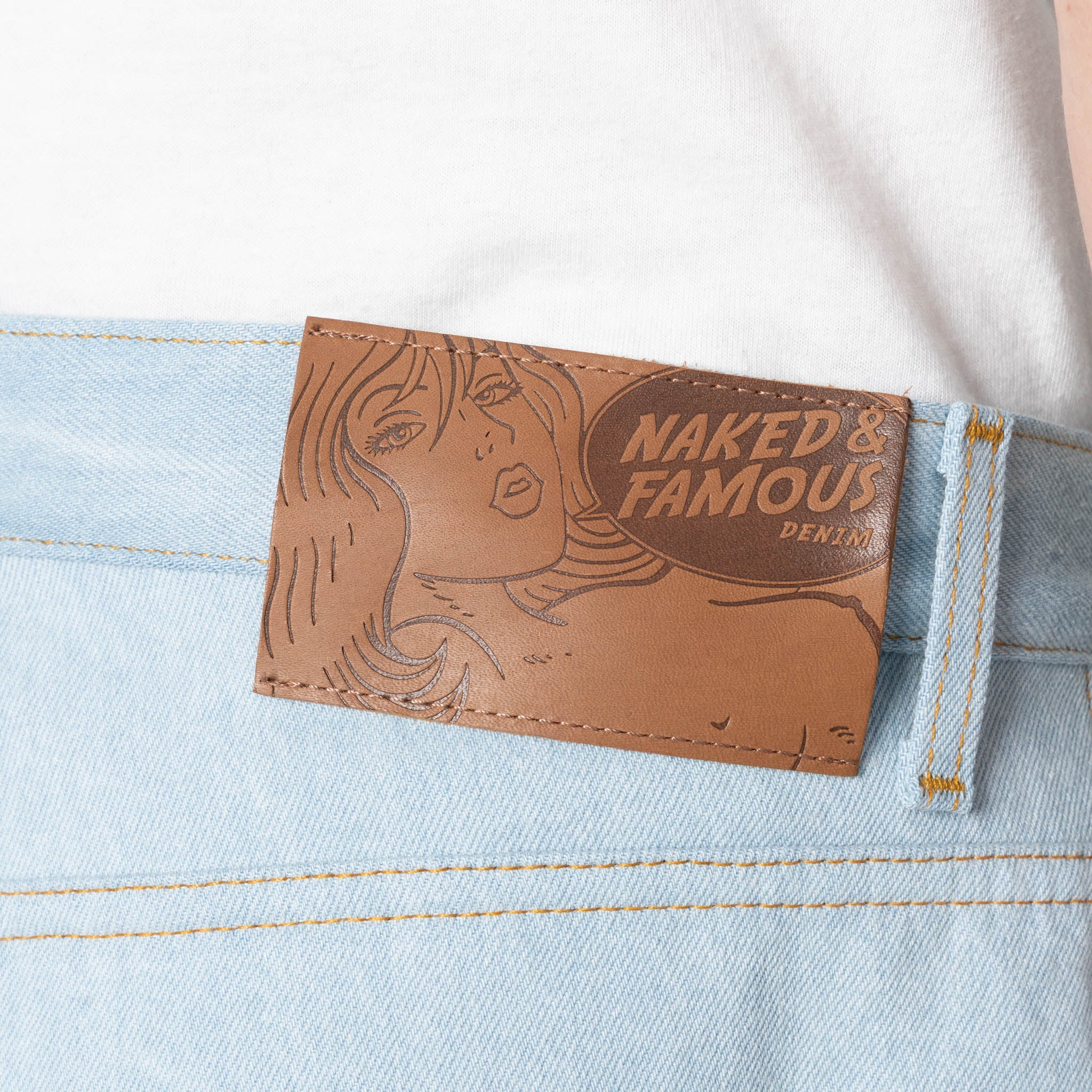 Strong Guy - Secret Agent Bleach Blue by Naked & Famous Denim
